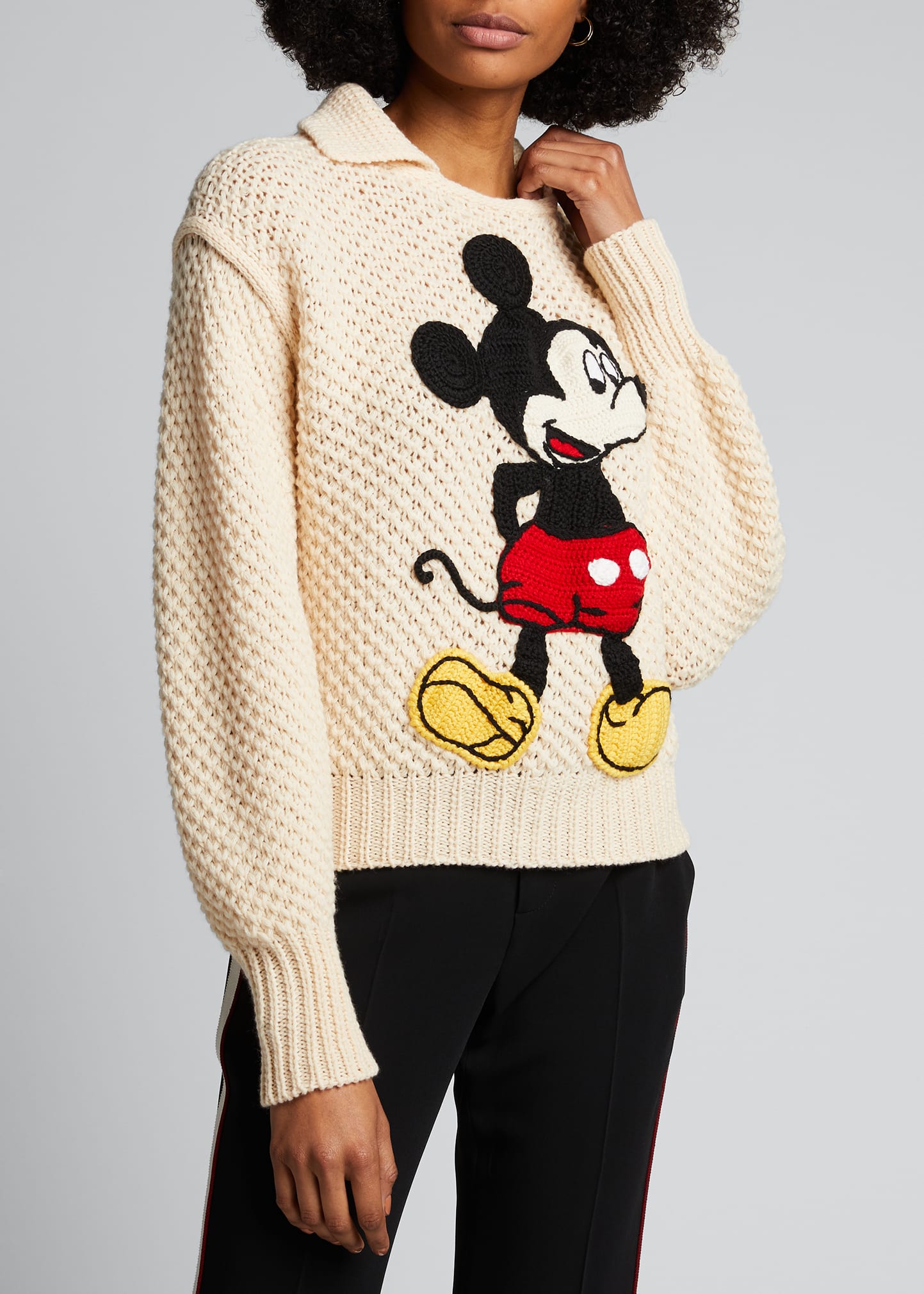 Elegibilidad Campo techo Gucci Mickey Mouse Knit Pullover Sweater and Matching Items