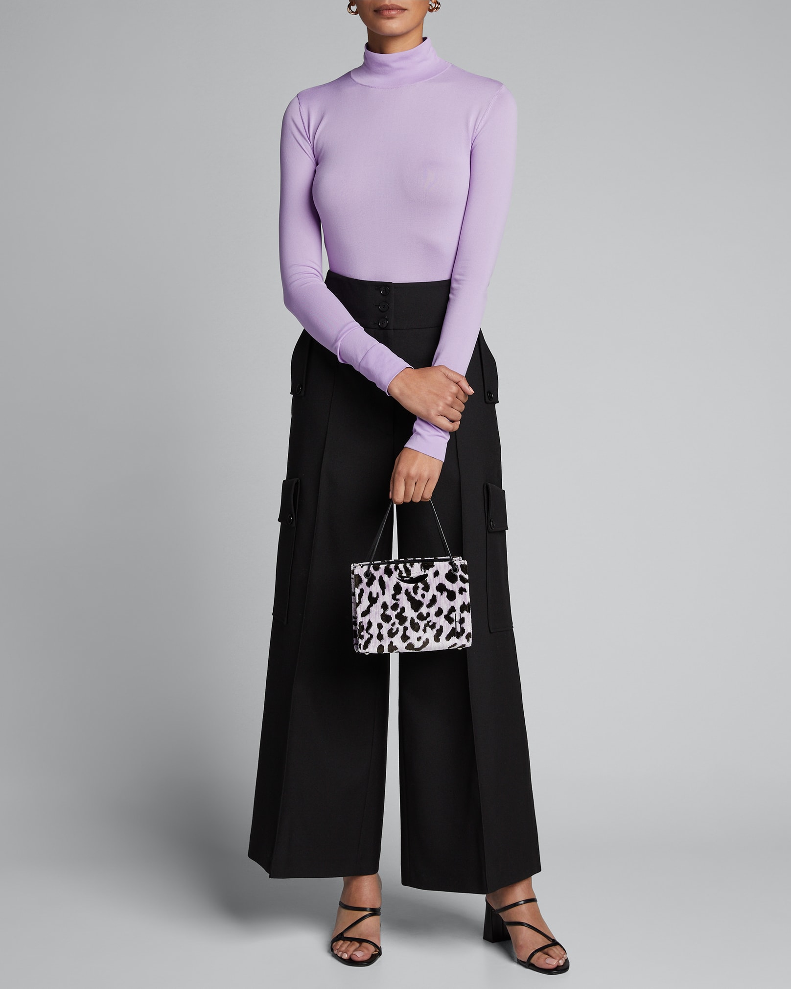 Hayward Mini 1712 Peony Leopard Clutch Bag - Bergdorf Goodman