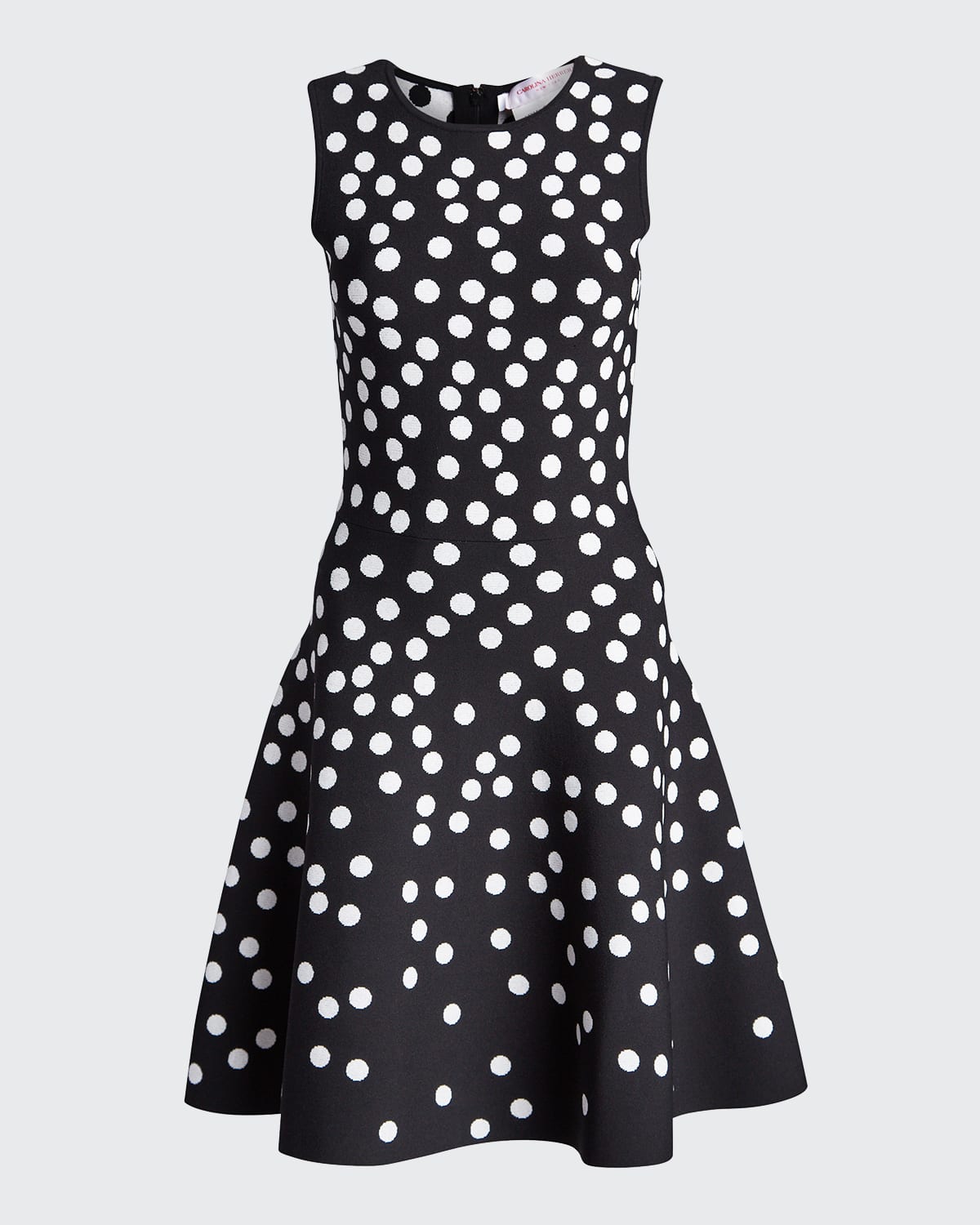 Carolina Herrera Polka Dot Fit-&-Flare Dress - Bergdorf Goodman