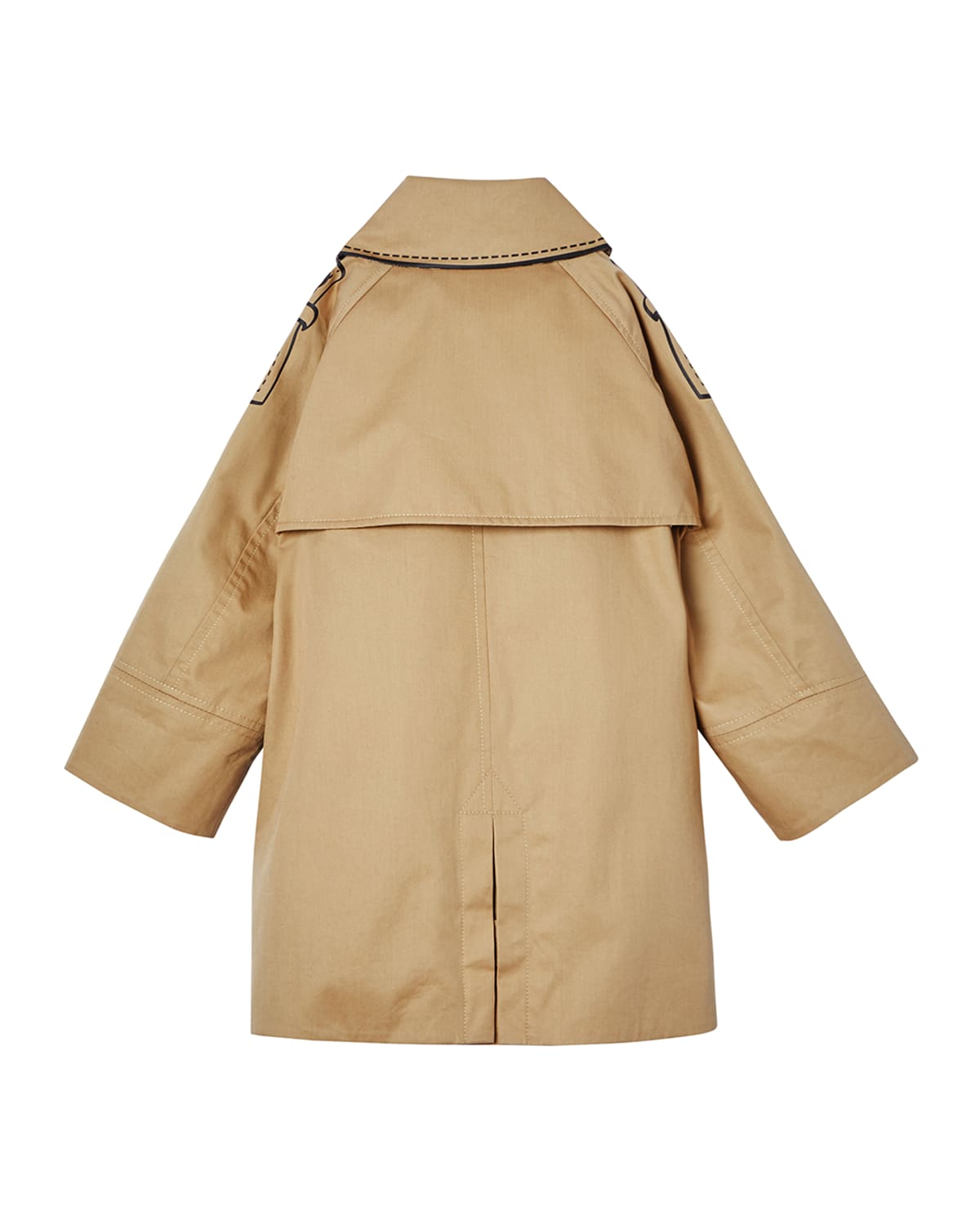 Girl s Bethel Trompe l oeil Trench Coat Size 3 14