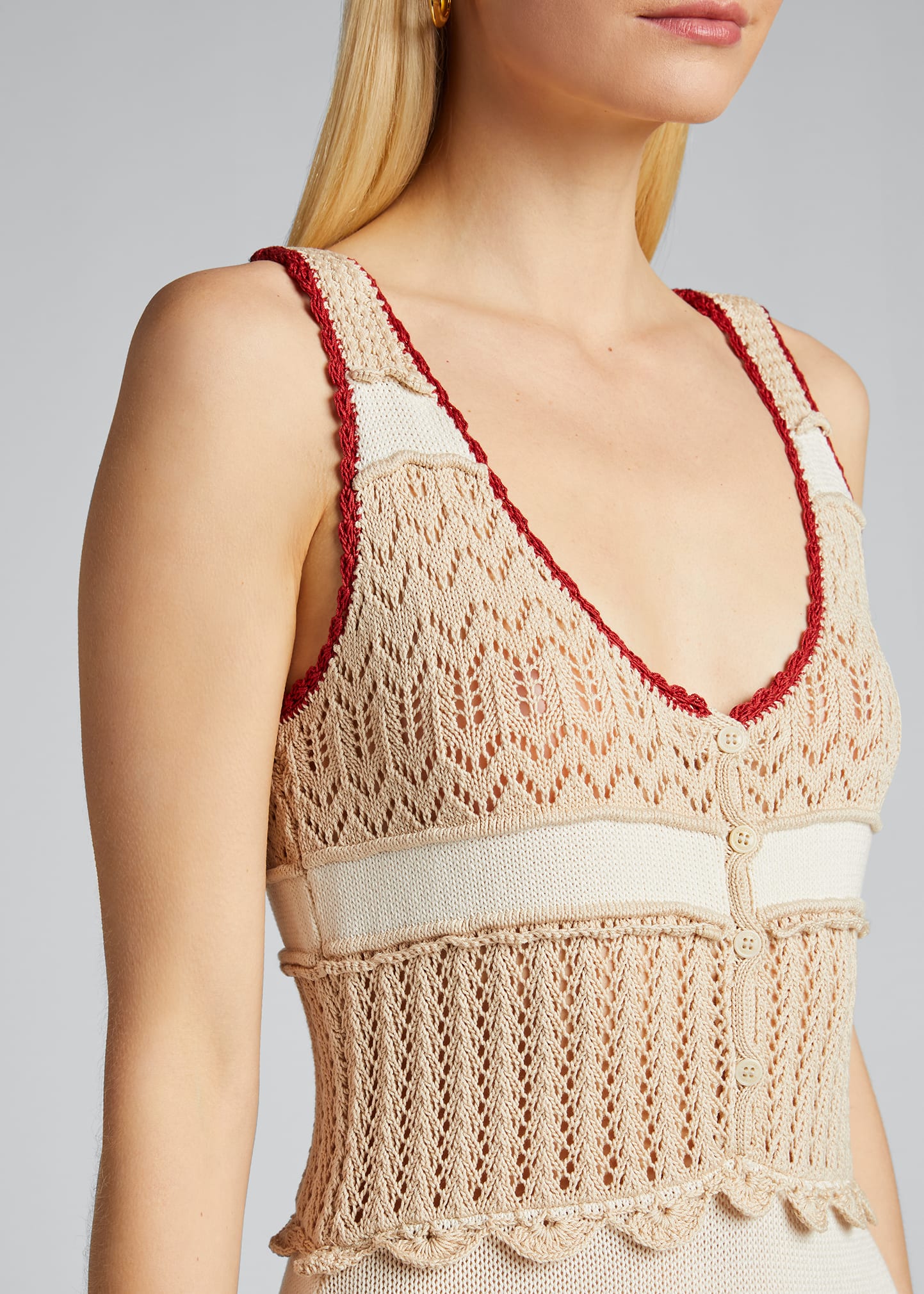white christmas dresses Fuschia Hand Crochet Dress – Alejandra Alonso Rojas main image 0