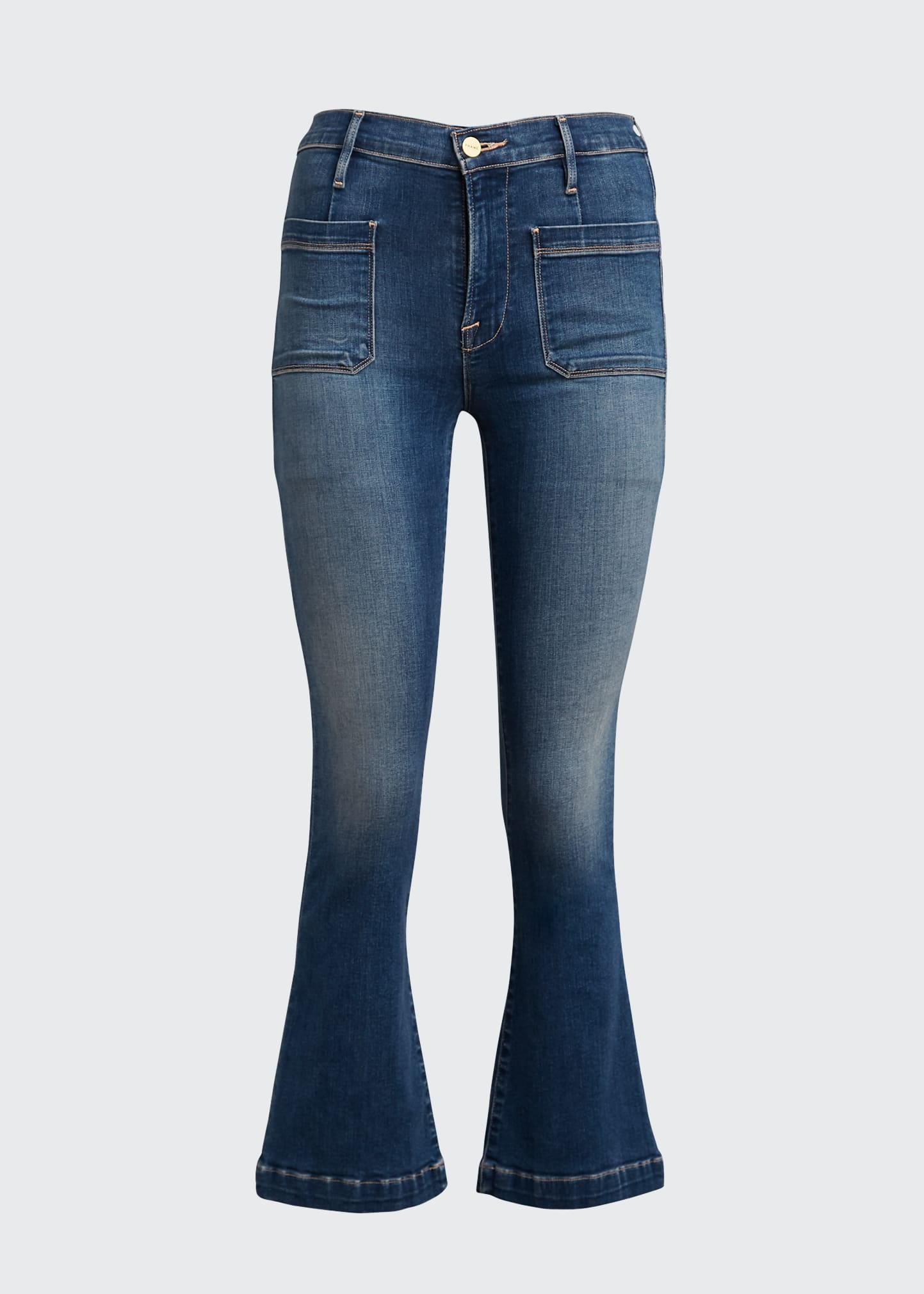 Le Bardot Cropped Flare Jeans