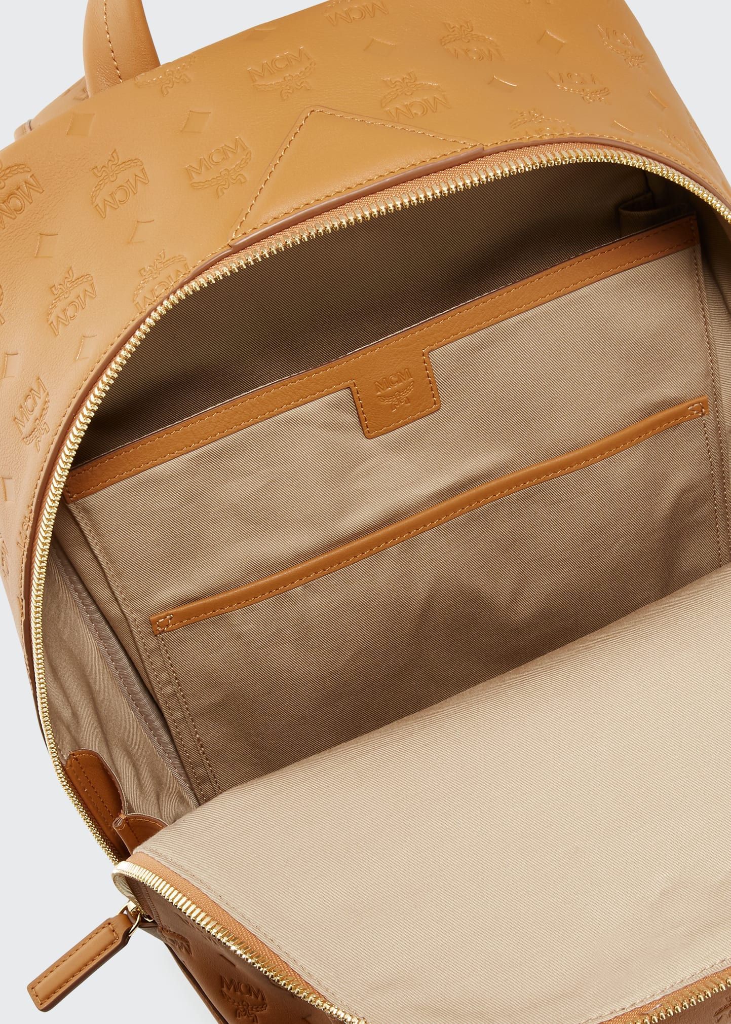 MCM Men's Neo Duke Logo-Embossed Leather Backpack - Bergdorf Goodman