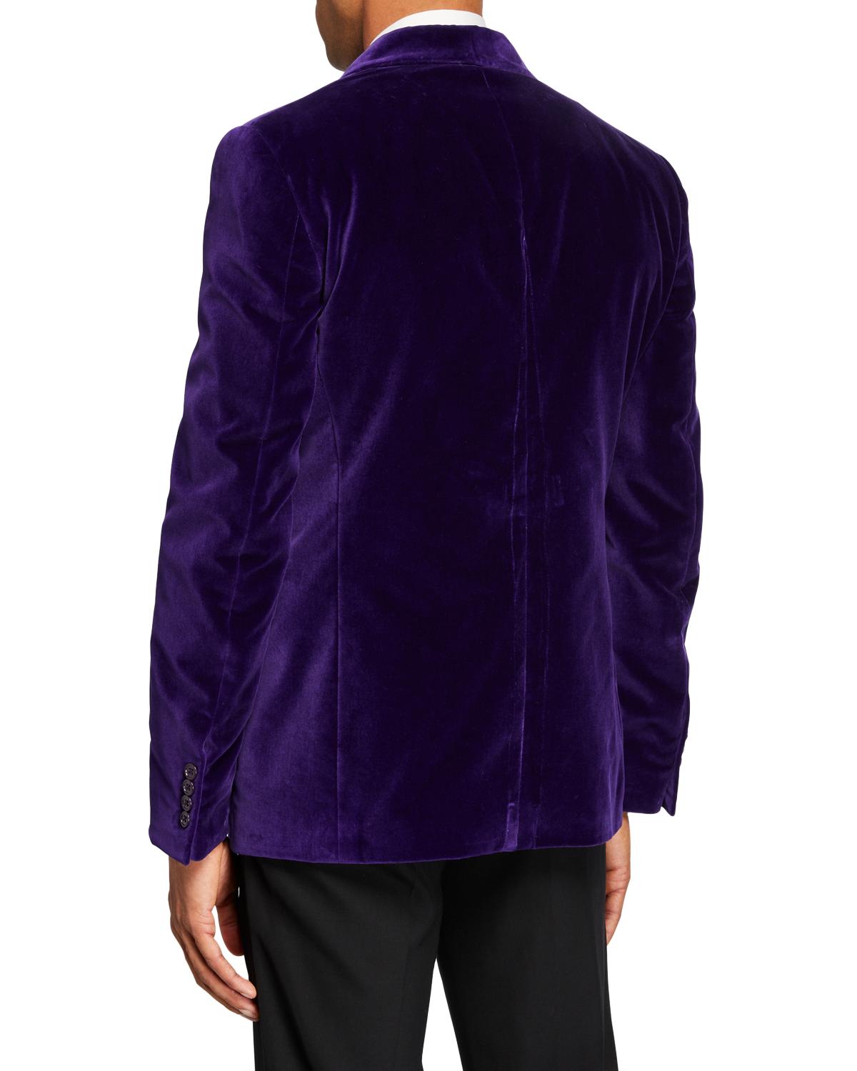 Ralph Lauren Purple Label Men's Double-Breasted Velvet Dinner