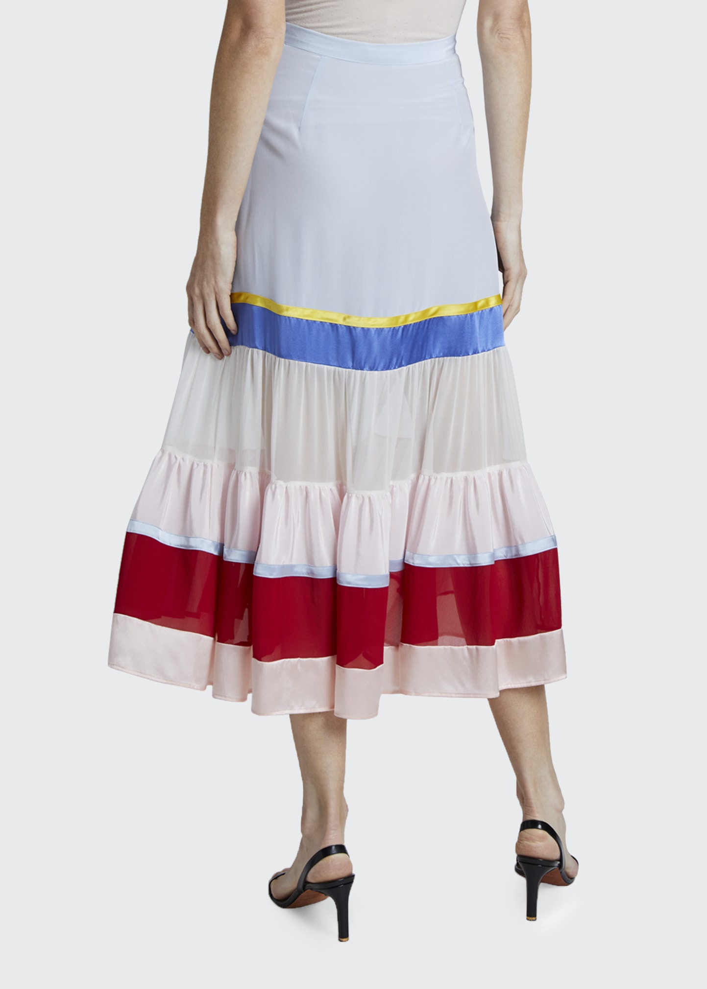 Altuzarra Jib Colorblocked Flounce Skirt - Bergdorf Goodman