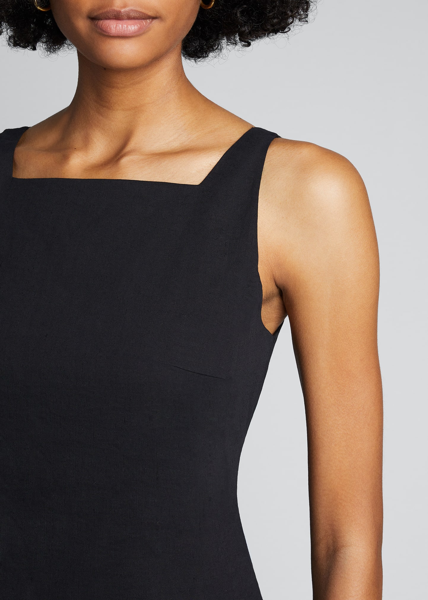 Theory Square Neck Mini Dress - Bergdorf Goodman