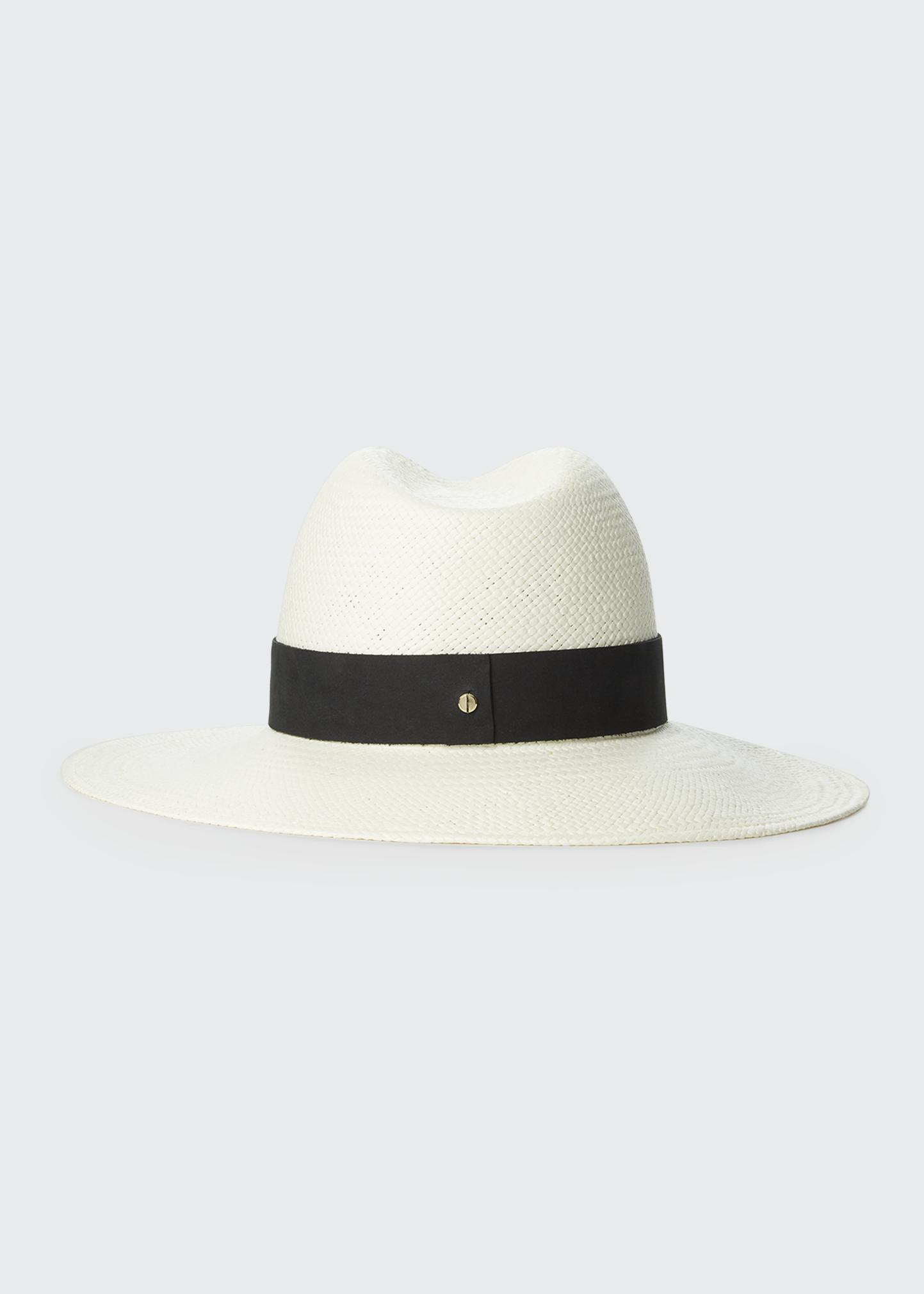 Janessa Leone Corbin Straw Fedora Hat Size Small Leah Fedora | JANESSA LEONE | elysewalker main image 4