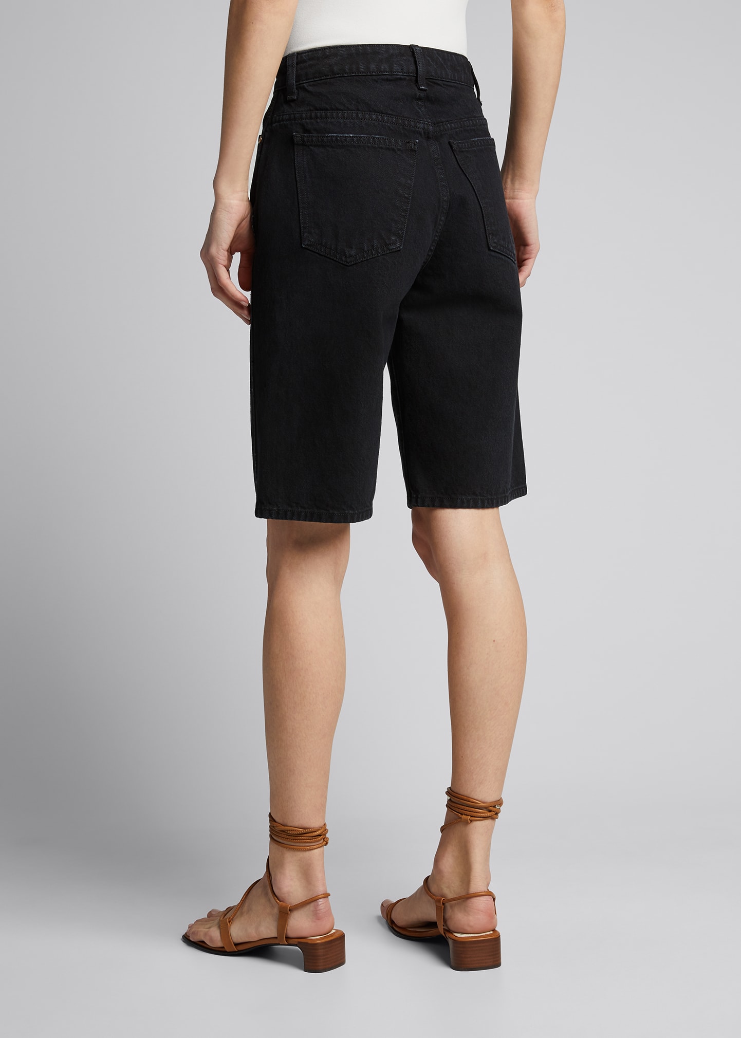 Khaite Mitch Denim Bermuda Shorts - Bergdorf Goodman