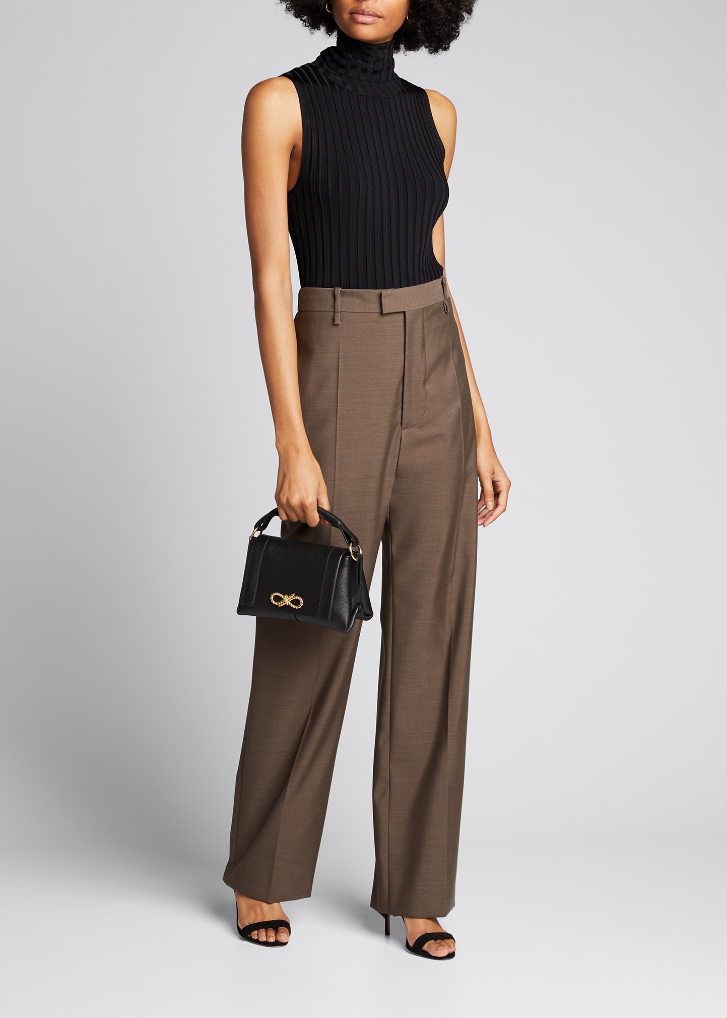 アニヤハインドマーチ ショルダーバッグRope Bow Bag Mini Anya Hindmarch Rope Bow Bag Mini in Soft Leather - Bergdorf Goodman