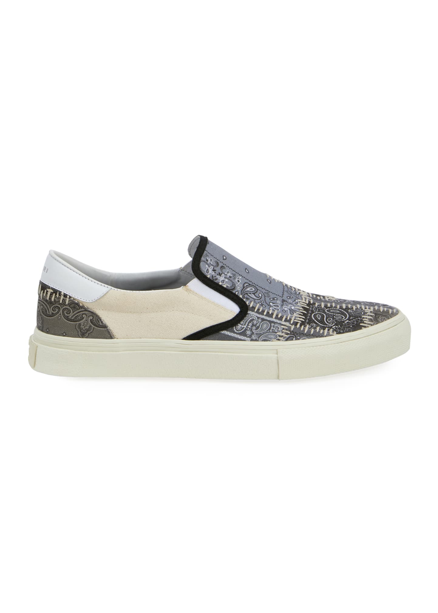 Amiri Men s Reconstructed Bandana Slip On Sneakers