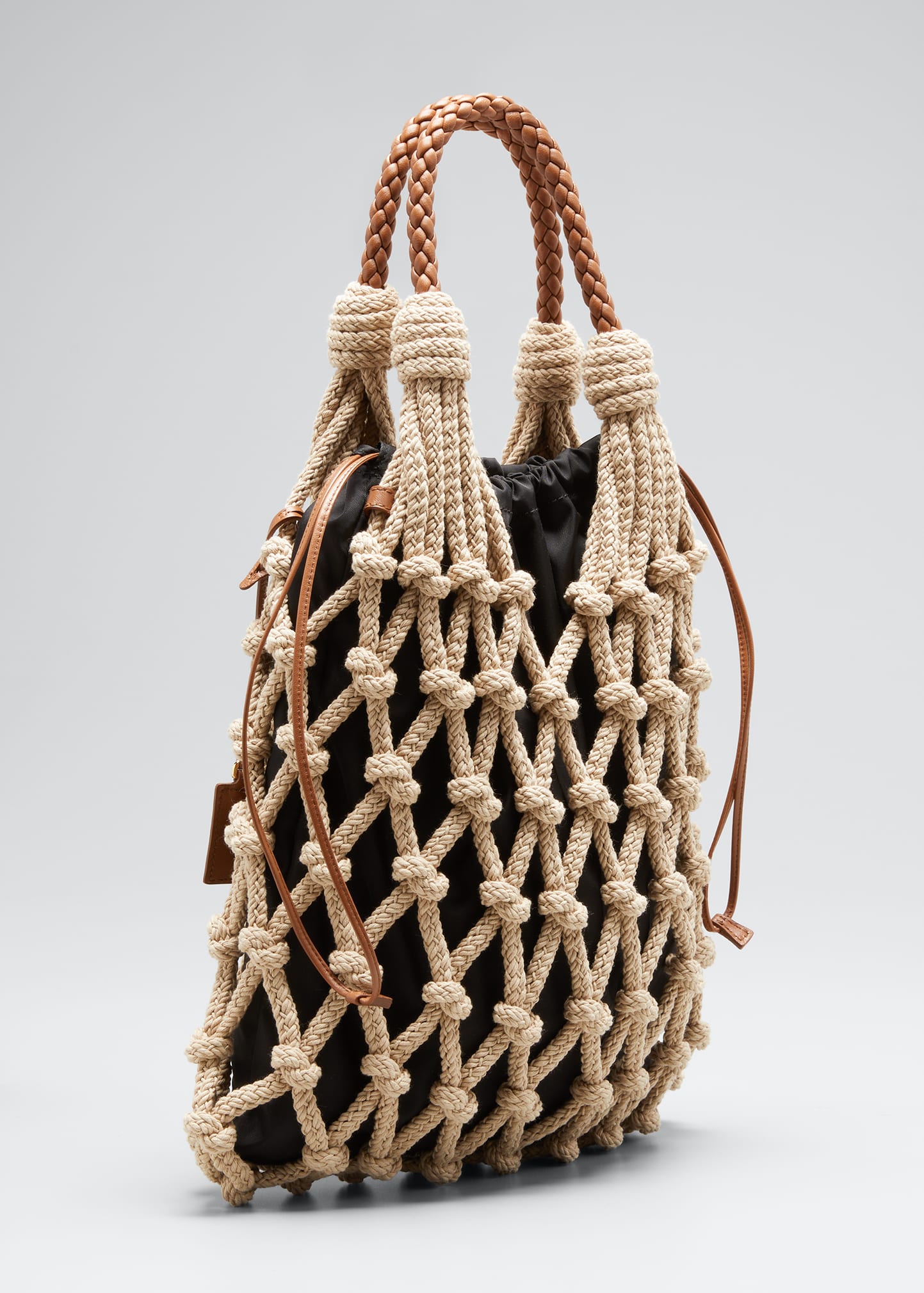 Prada Rete Corda Rope Net Top-Handle Bag - Bergdorf Goodman