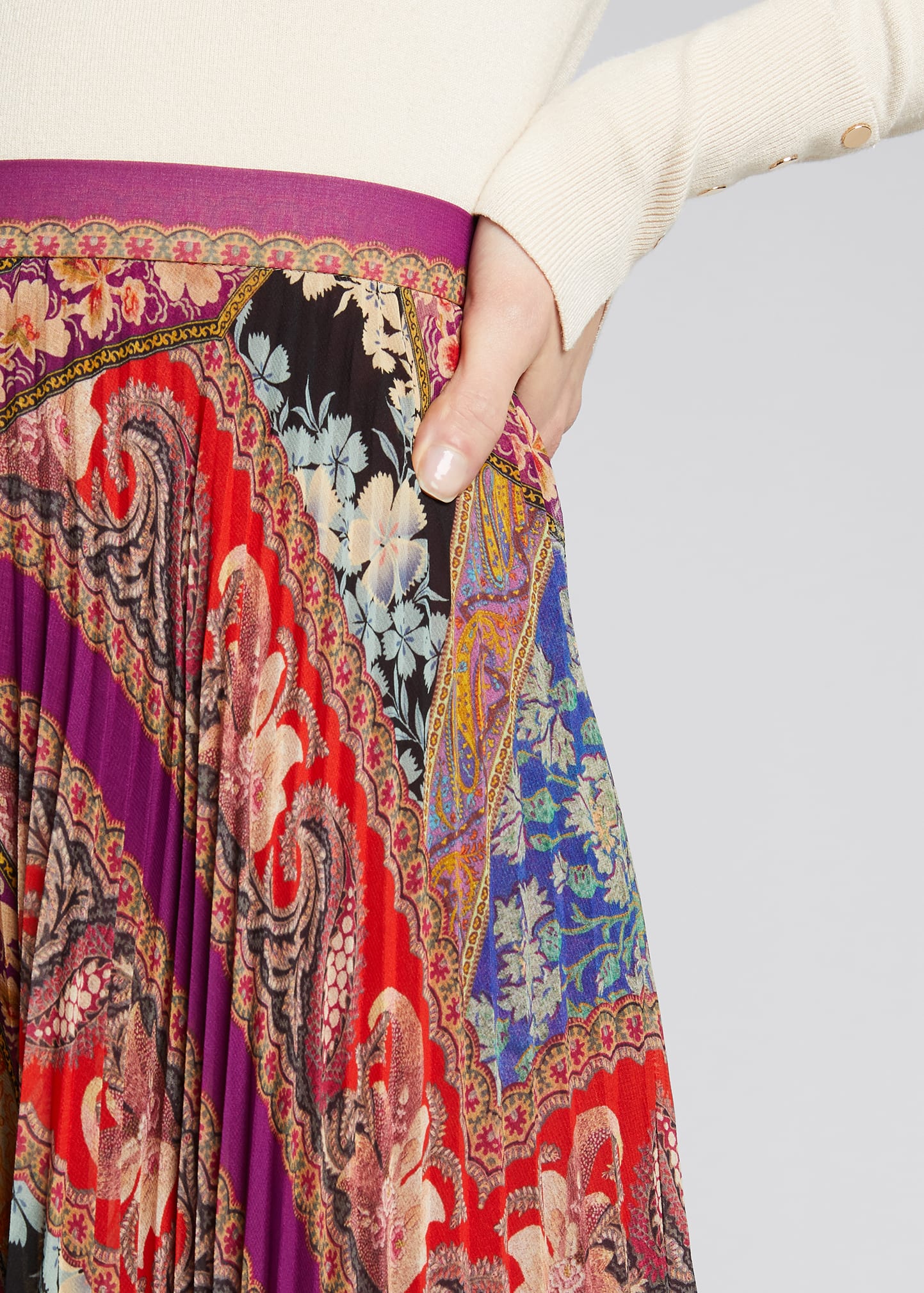 Etro Stained Glass Accordion Pleated Skirt - Bergdorf Goodman