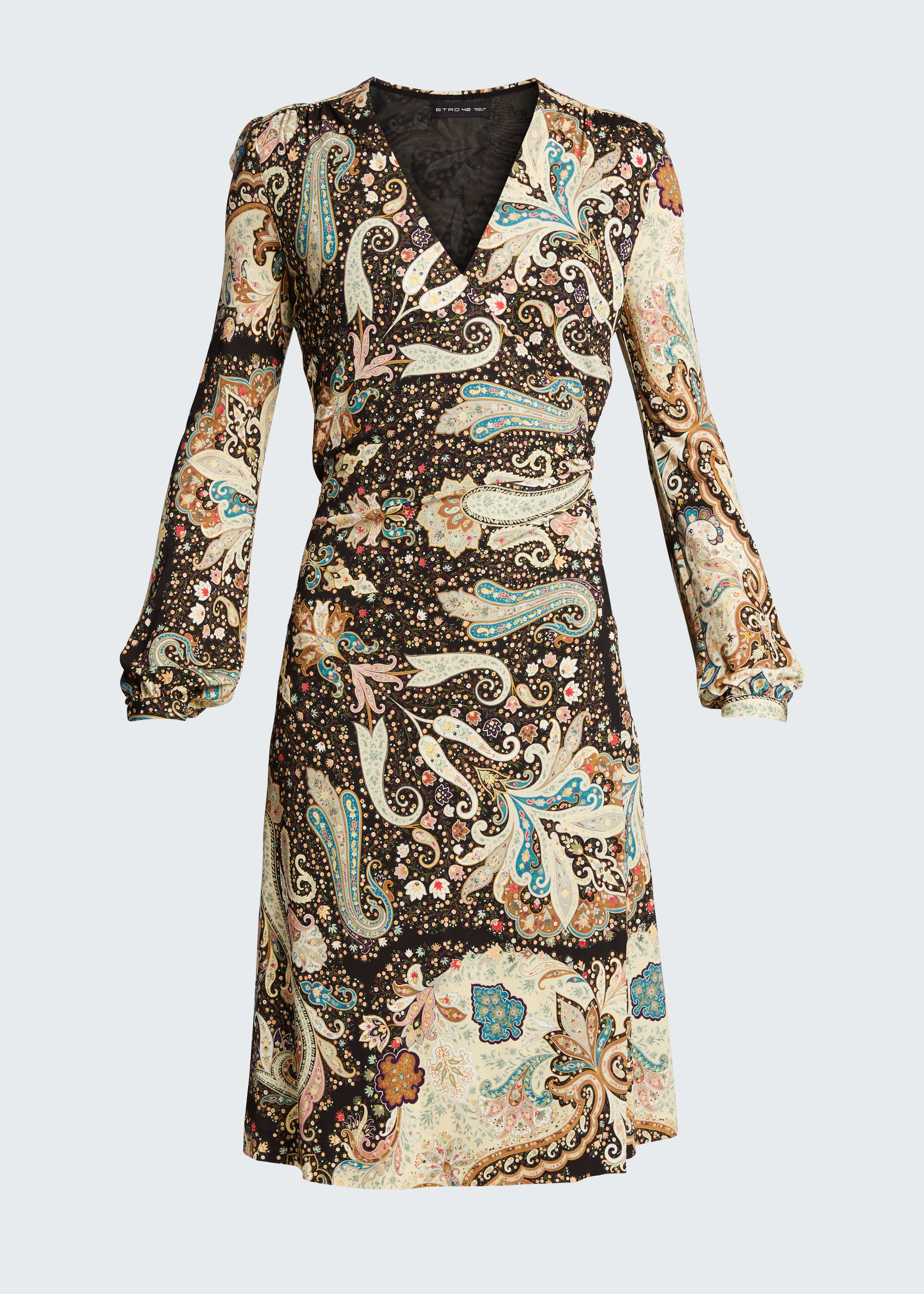 Etro Starry Night Paisley Jersey Wrap Dress - Bergdorf Goodman