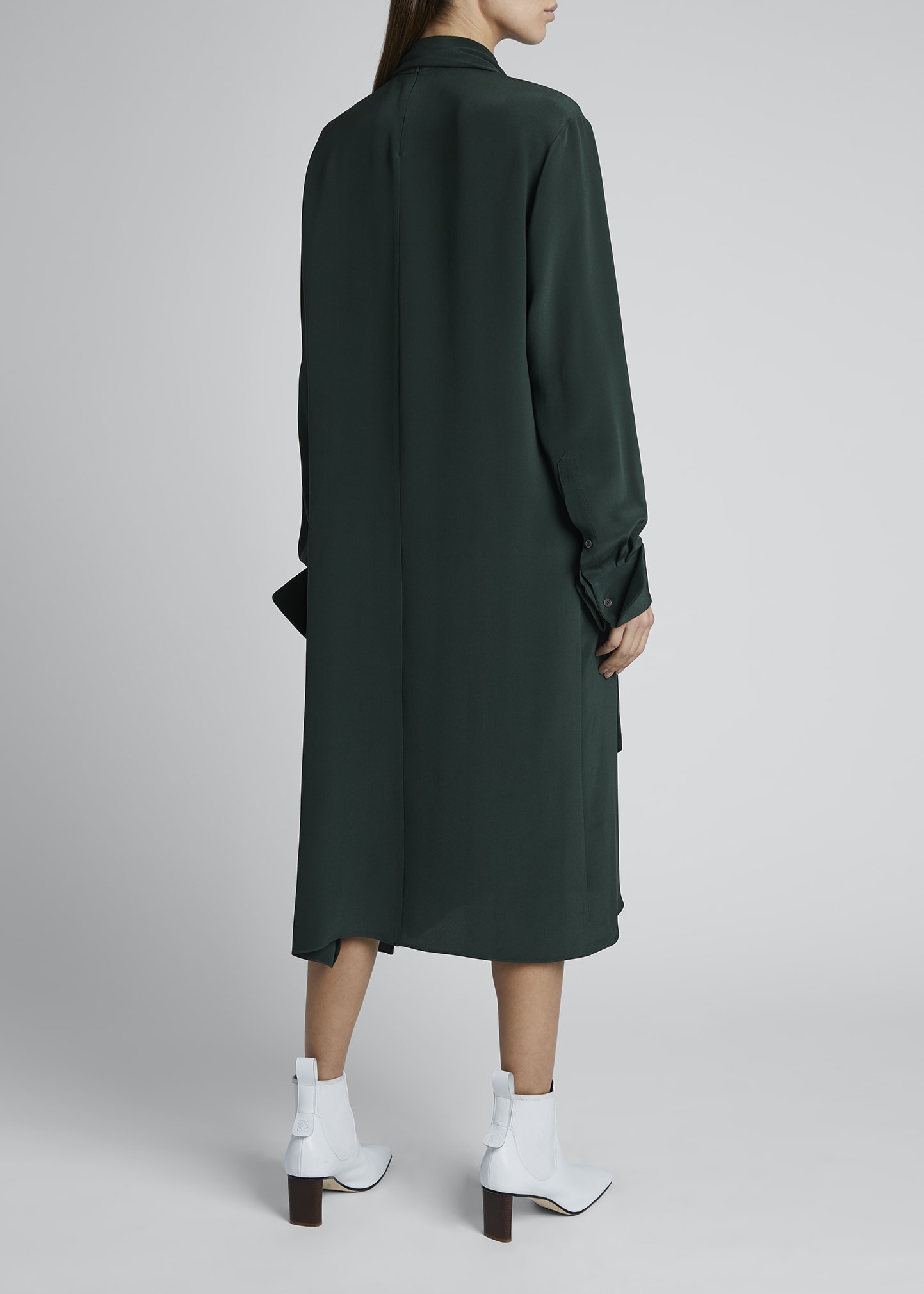 green emerald velvet dress Mattea Velvet Midi Dress with Scarf / Chocolate | Meshki main image 1