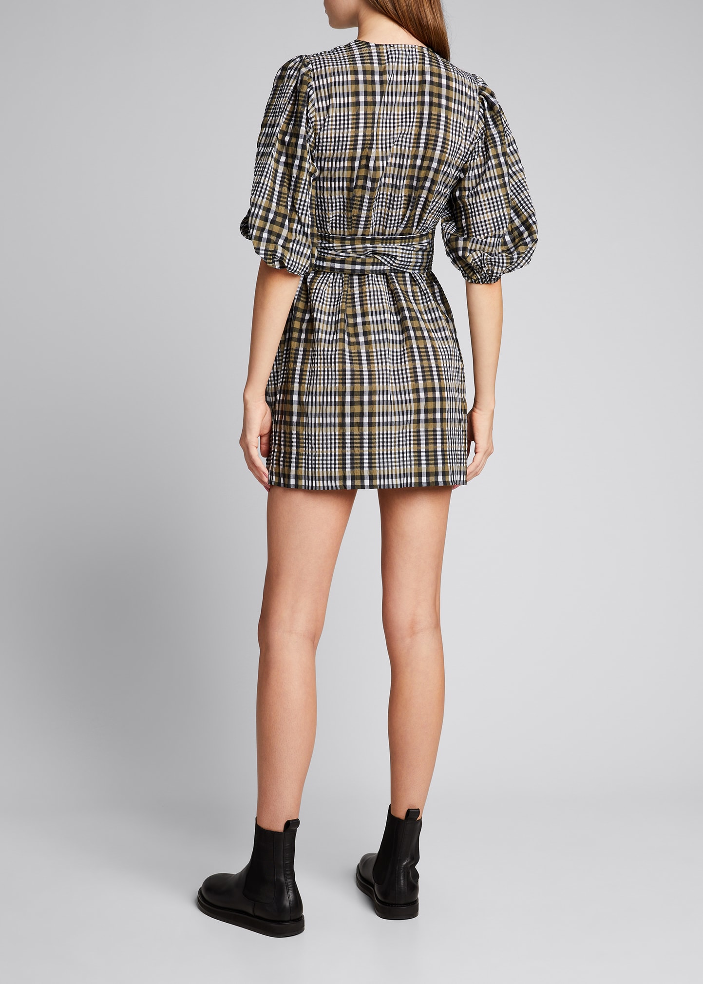 seersucker check mini layer dress Noisy May - Petite Tiered Mini Dress - Women - Polyester/Cotton - XL