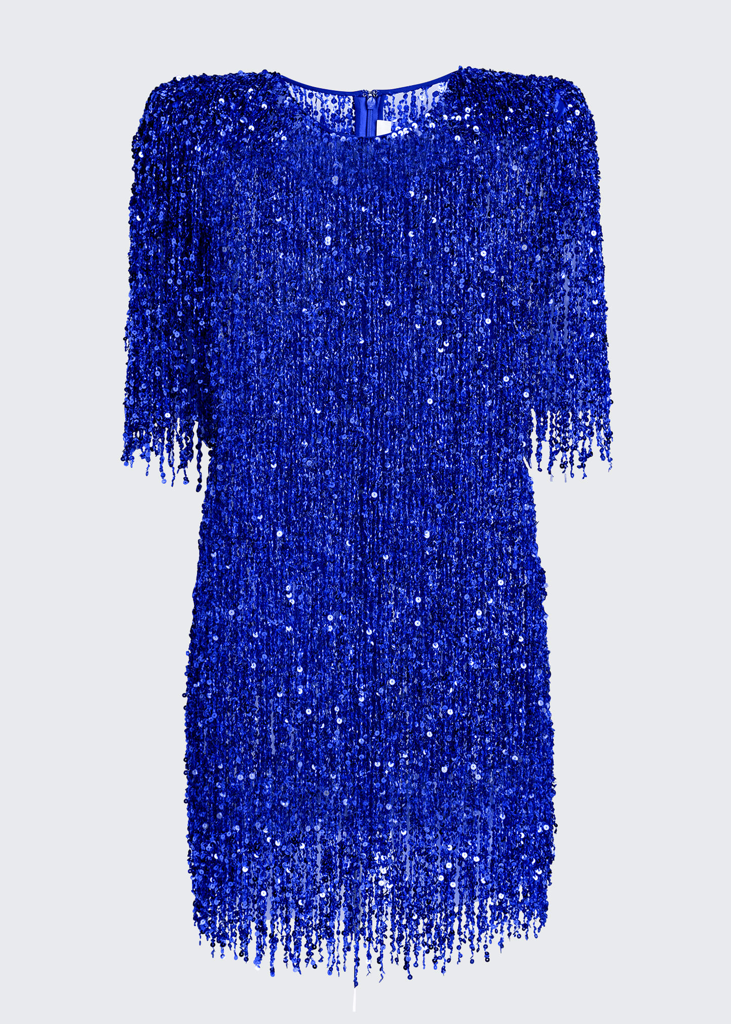 naeem khan beaded fringe dress Naeem Khan Black Fringed Beaded Party Dress Size S/M – Jewelsunderthesea main image 0