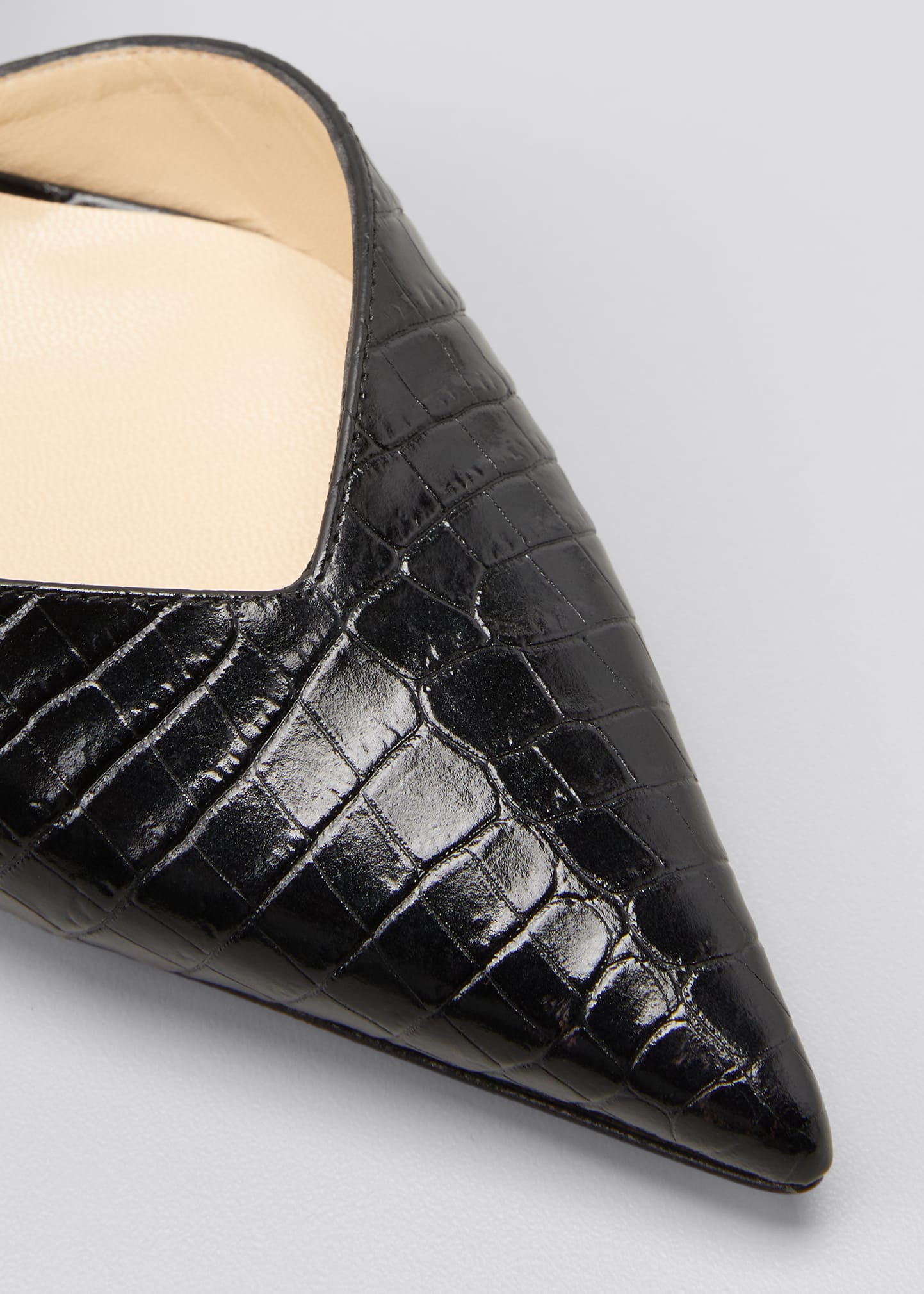 Jimmy Choo 65mm Thandi Mock-Croc Slingback Pumps - Bergdorf Goodman