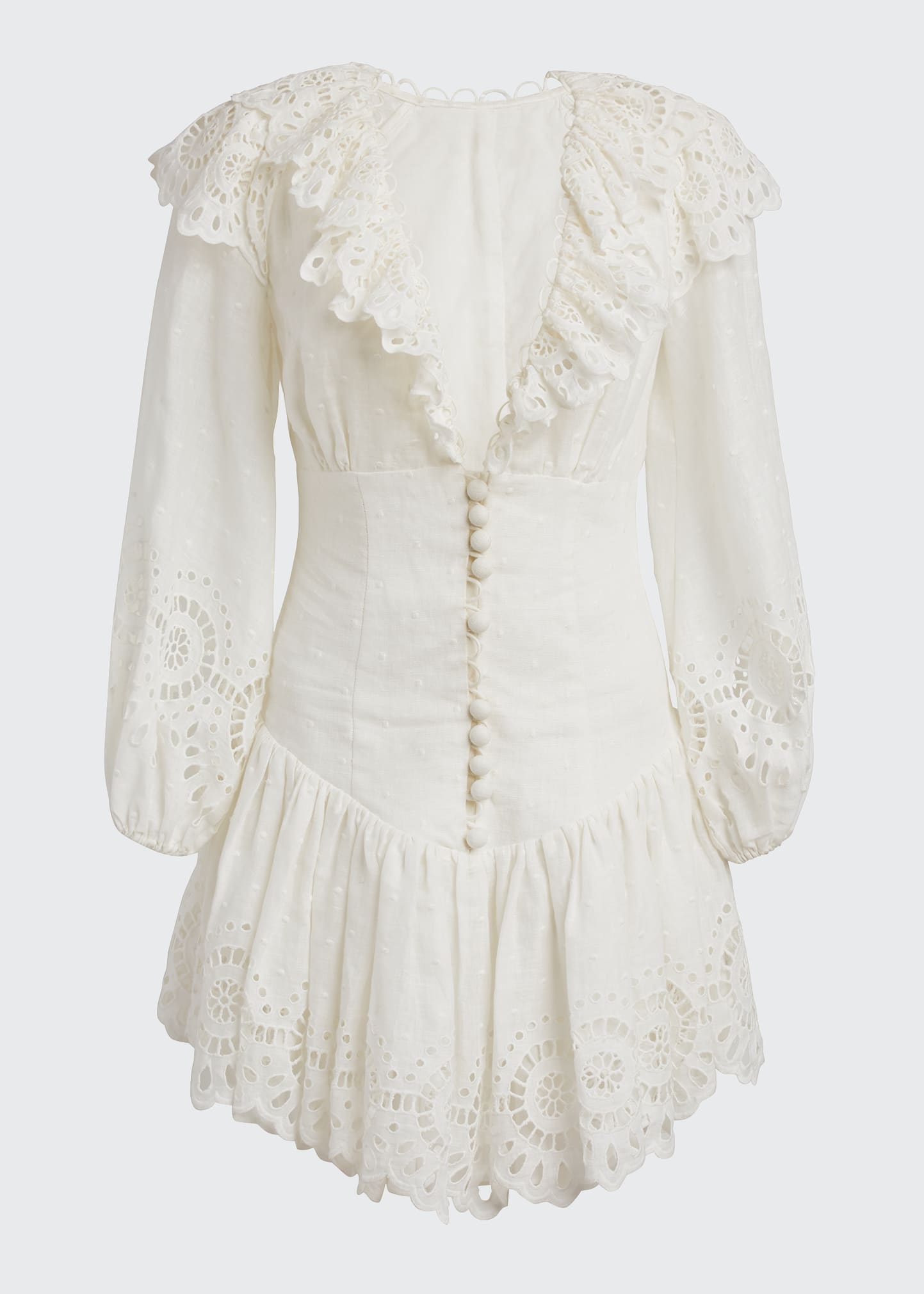 zimmermann bellitude scallop short dress Zimmermann Bellitude Scalloped Short Dress