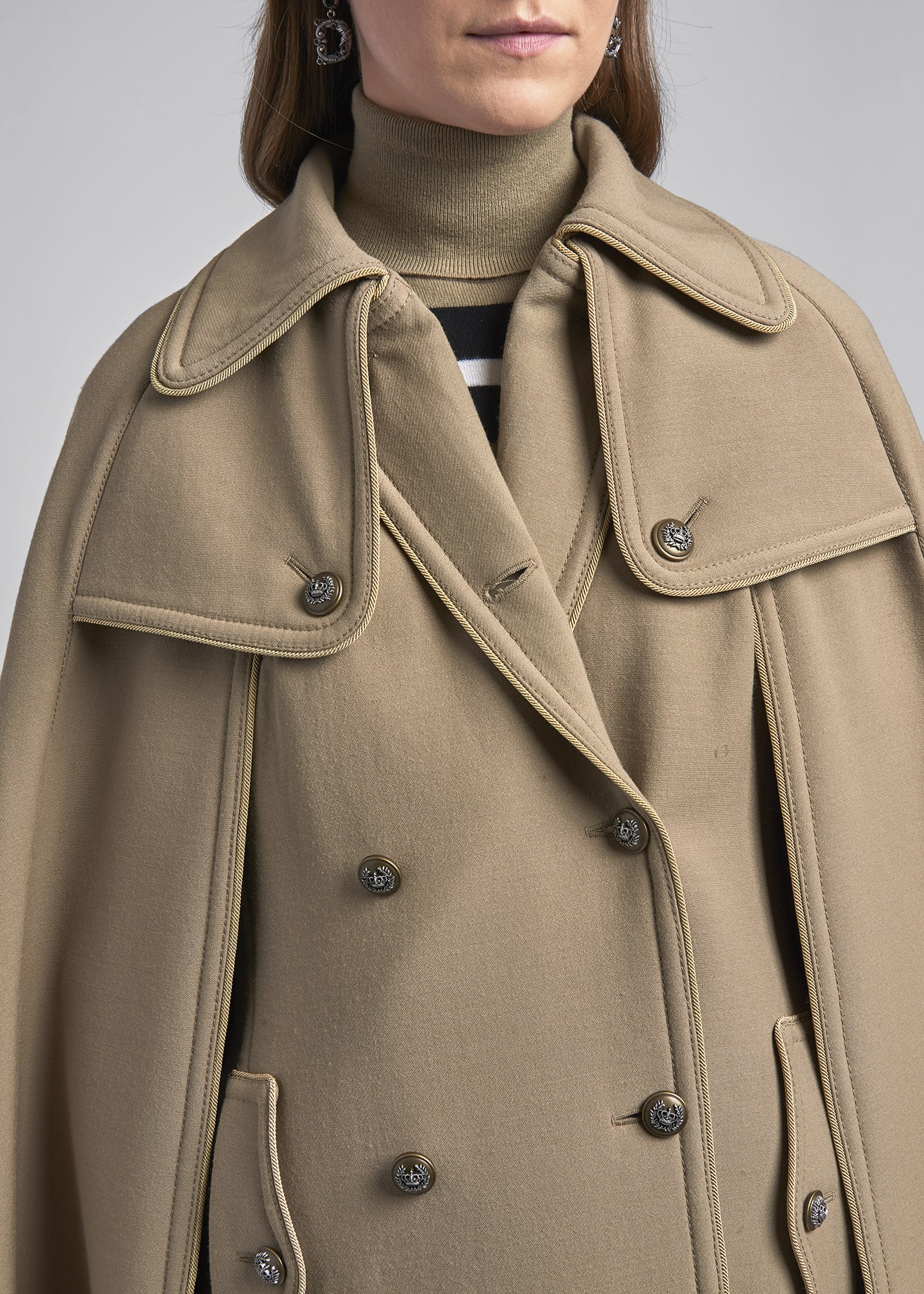 Dolce&Gabbana Long 8-Button Wool Cape Coat - Bergdorf Goodman
