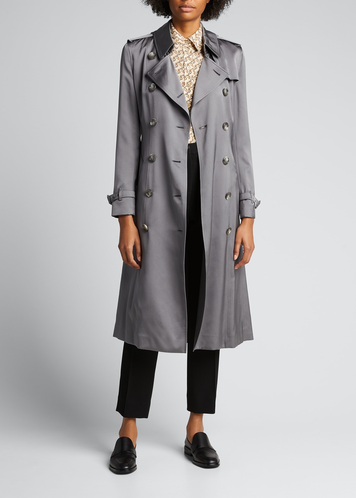 Burberry Boscastle Belted Silk Trench Coat - Bergdorf Goodman