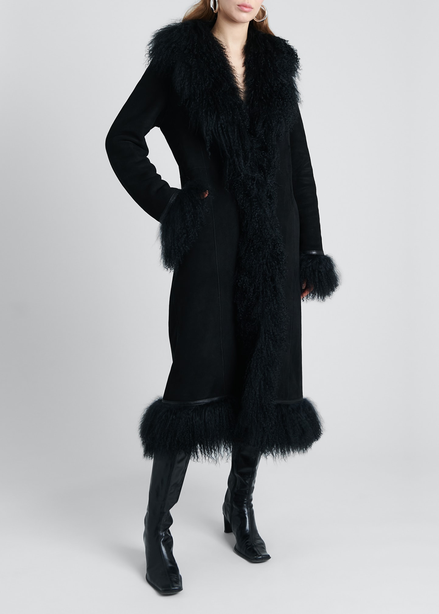 Saks Potts Bonnie Lamb Shearling Long Coat - Bergdorf Goodman