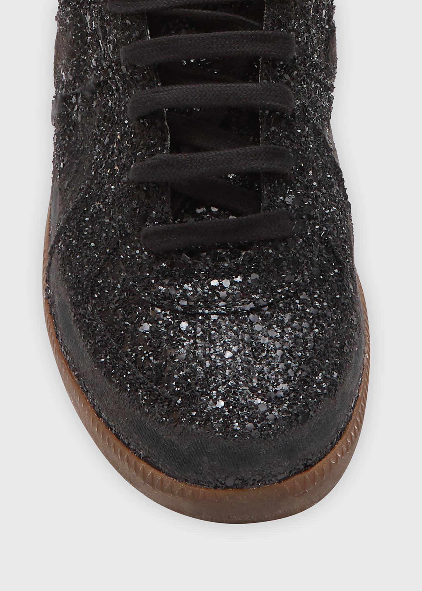 Maison Margiela Men's Replica Laminated Glitter Sneakers