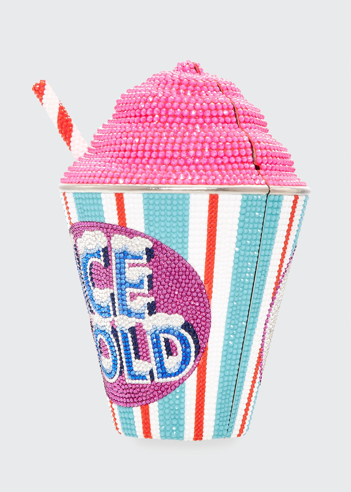 Judith Leiber Couture Frozen Drink Ice Cold Crystal Clutch Minaudiere ...