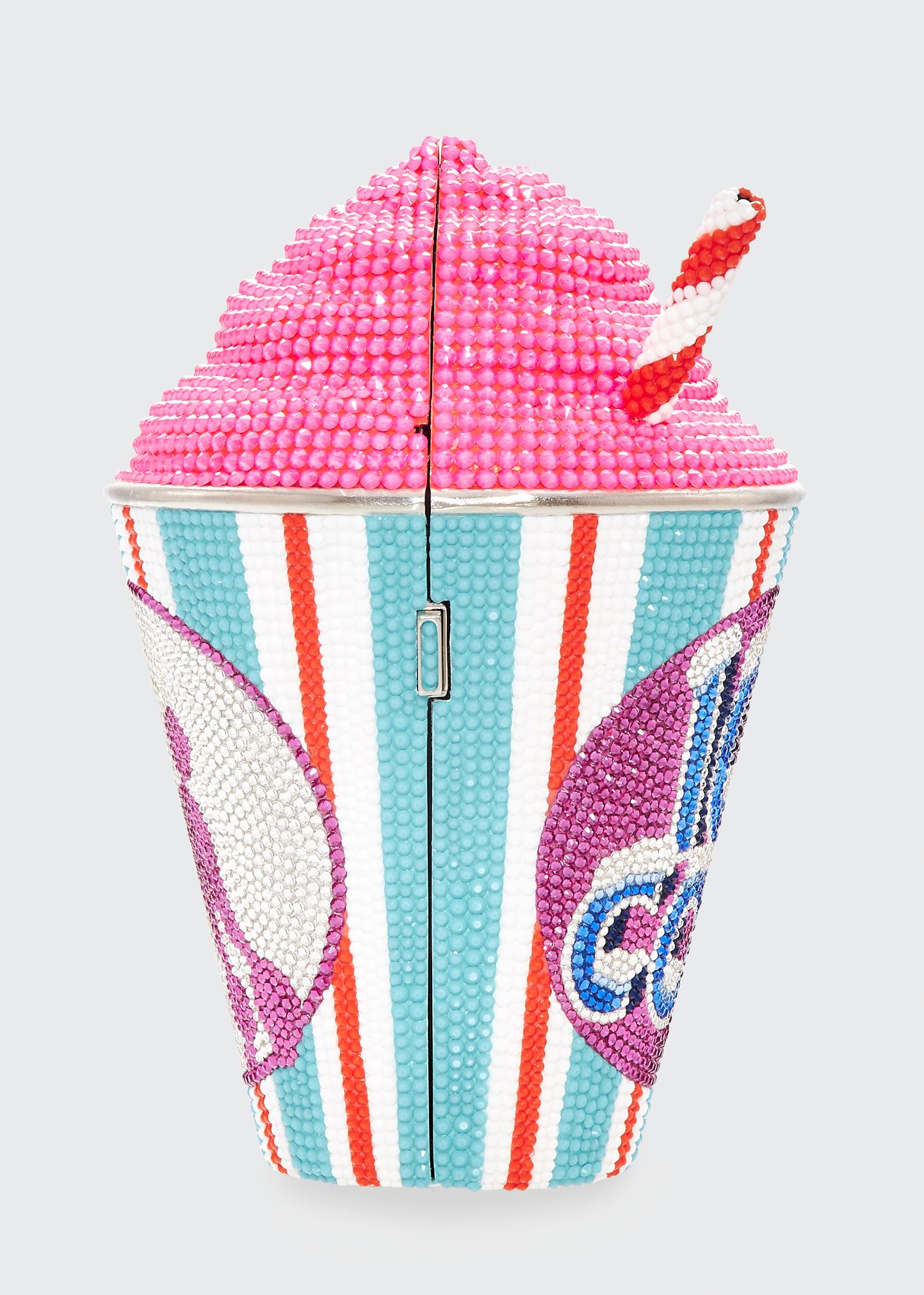 Judith Leiber Couture Frozen Drink Ice Cold Crystal Clutch Minaudiere ...