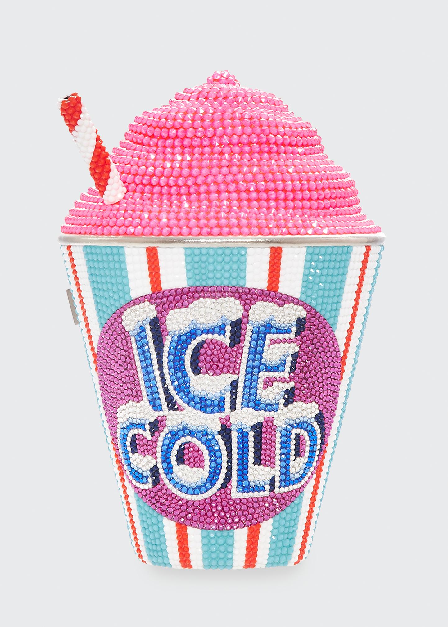 Judith Leiber Couture Frozen Drink Ice Cold Crystal Clutch Minaudiere ...