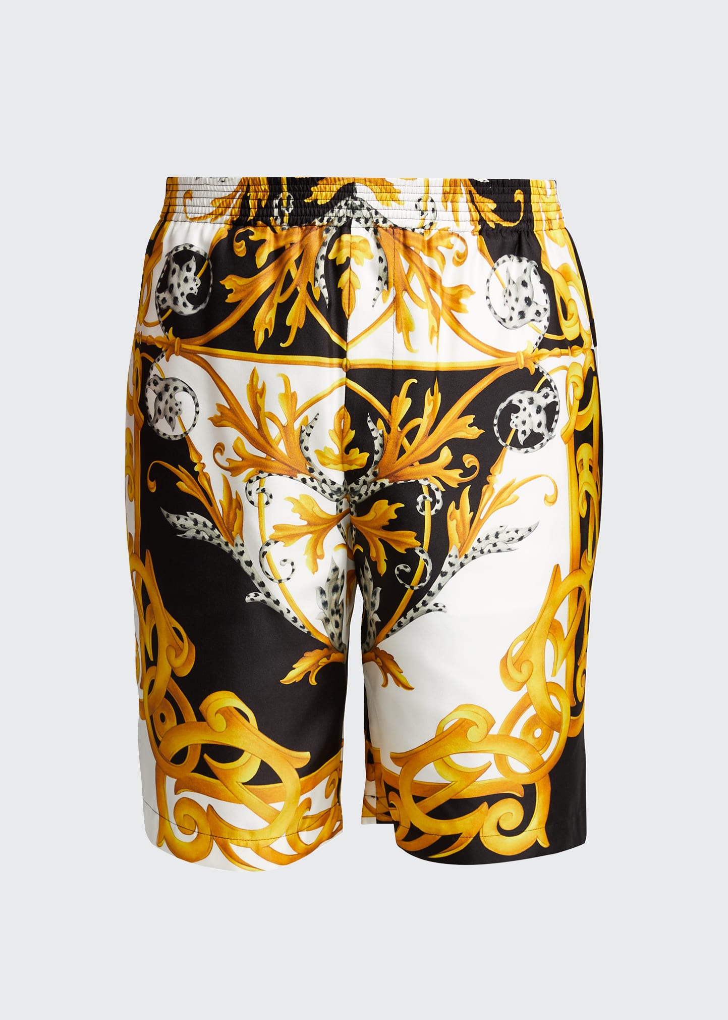 Versace Men's Baroque Silk Shorts - Bergdorf Goodman