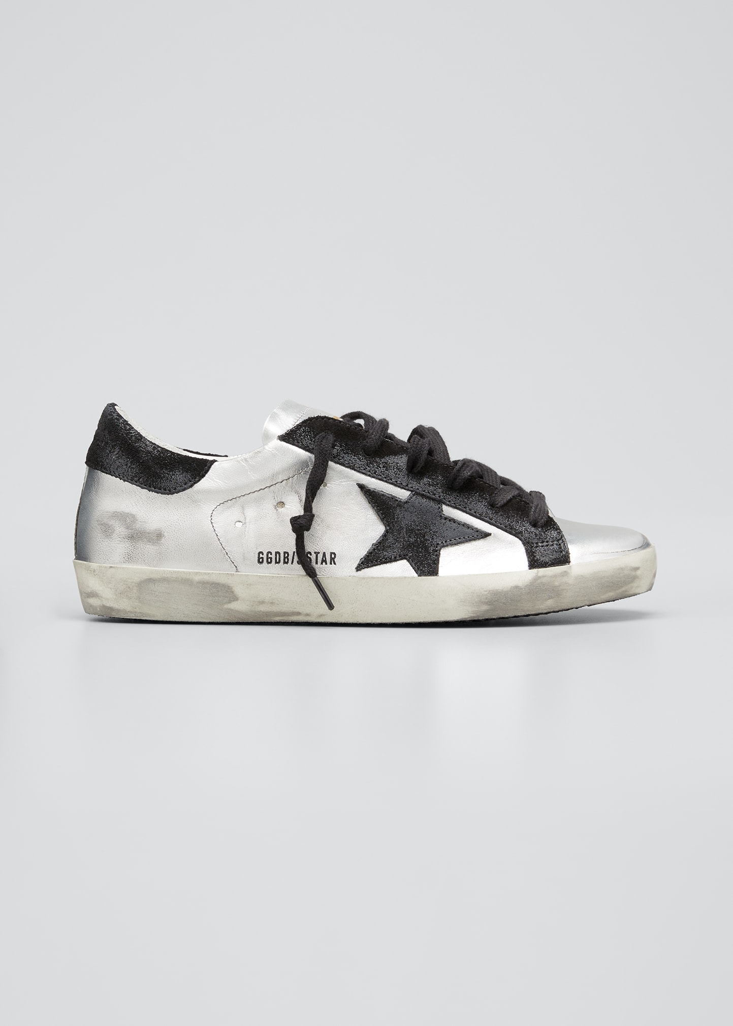 golden goose superstar metallic sneakers