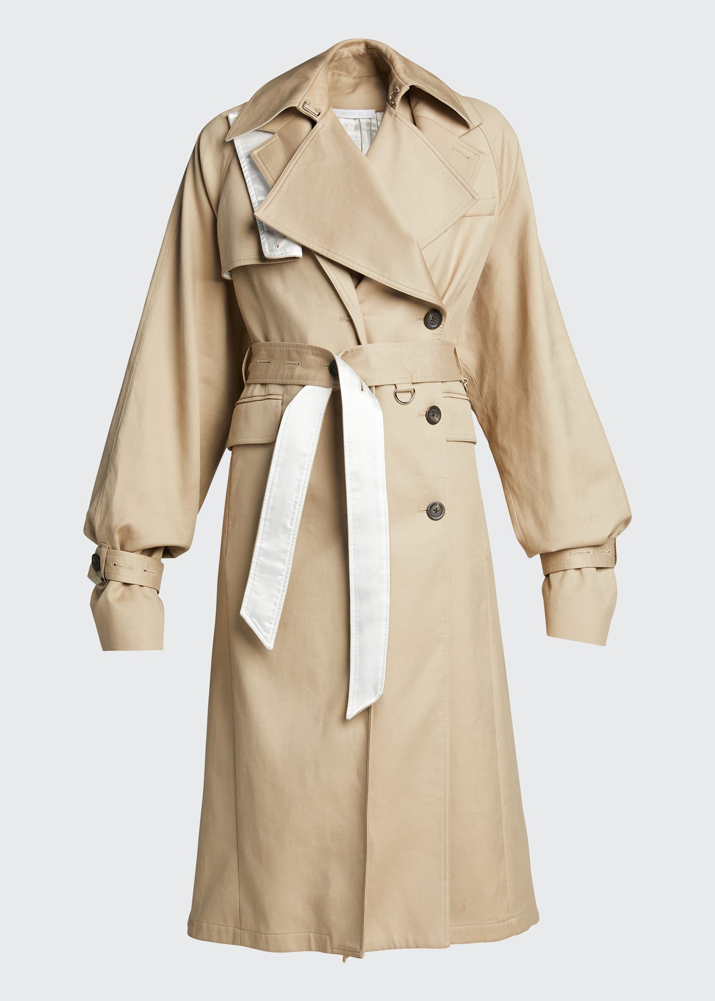 orversized trench ベスト Barney Short Oversized Trench Coat Beige
