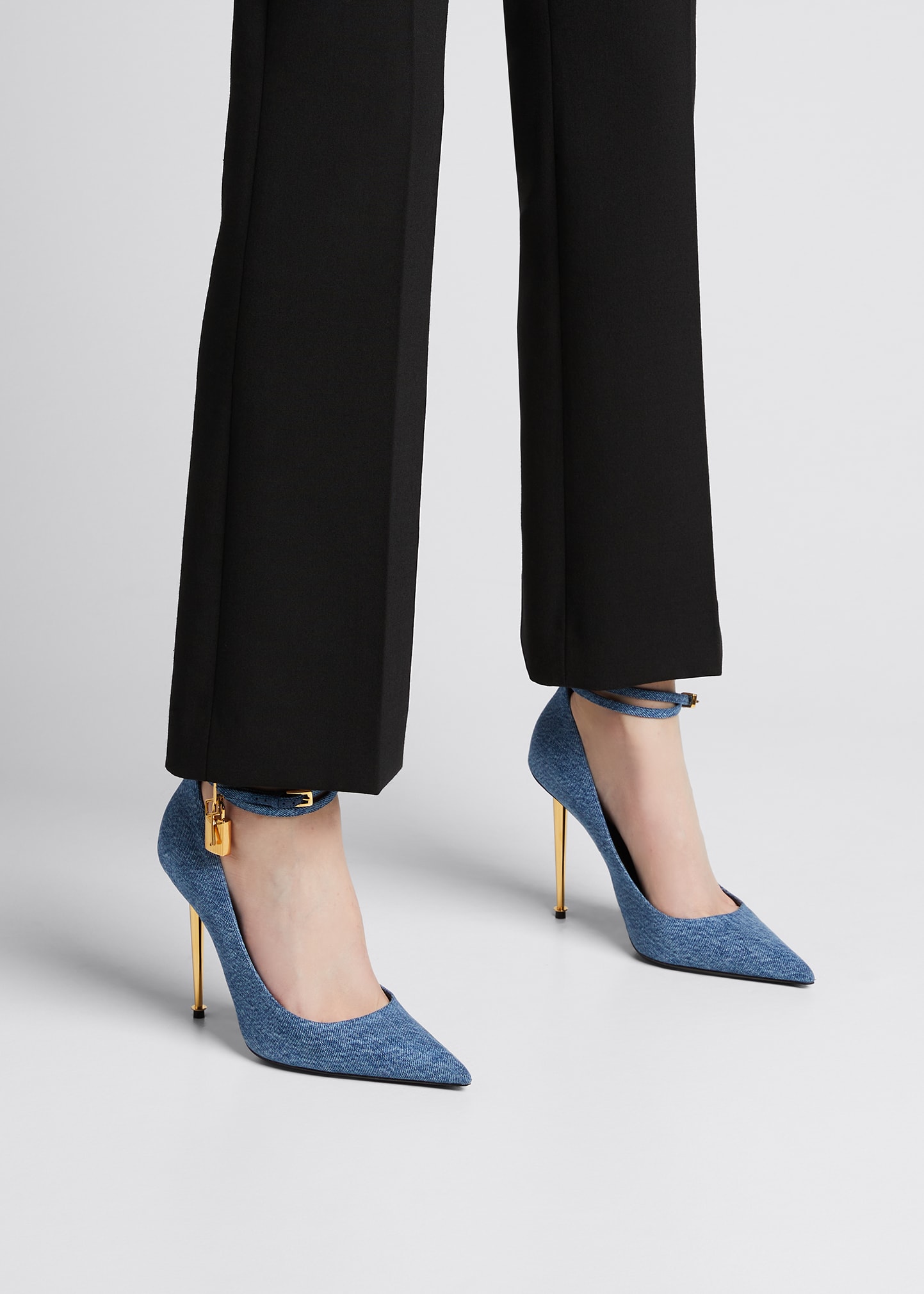 Slingback Tom Ford Denim Heel Tom Ford Shoes Tom Ford Denim Pin