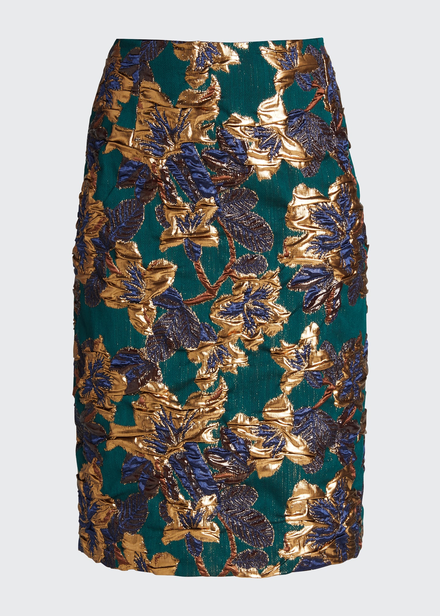 Dries Van Noten Floral Metallic Jacquard Pencil Skirt - Bergdorf