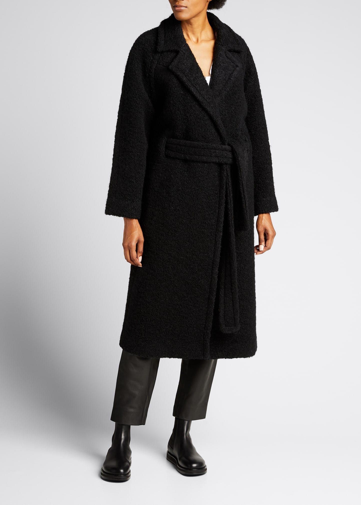 Ganni Boucle Wool Coat - Bergdorf Goodman