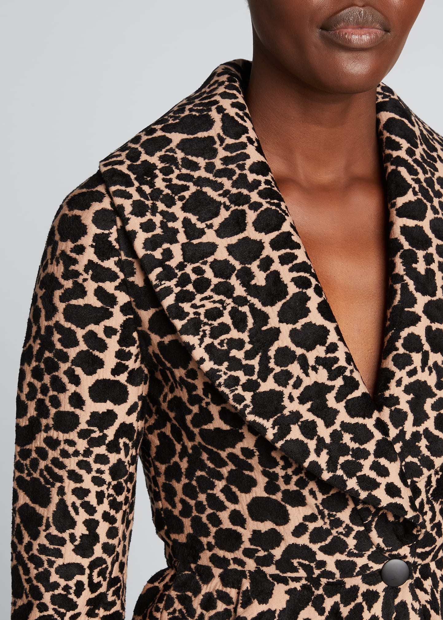 Alaia leopard coat hotsell