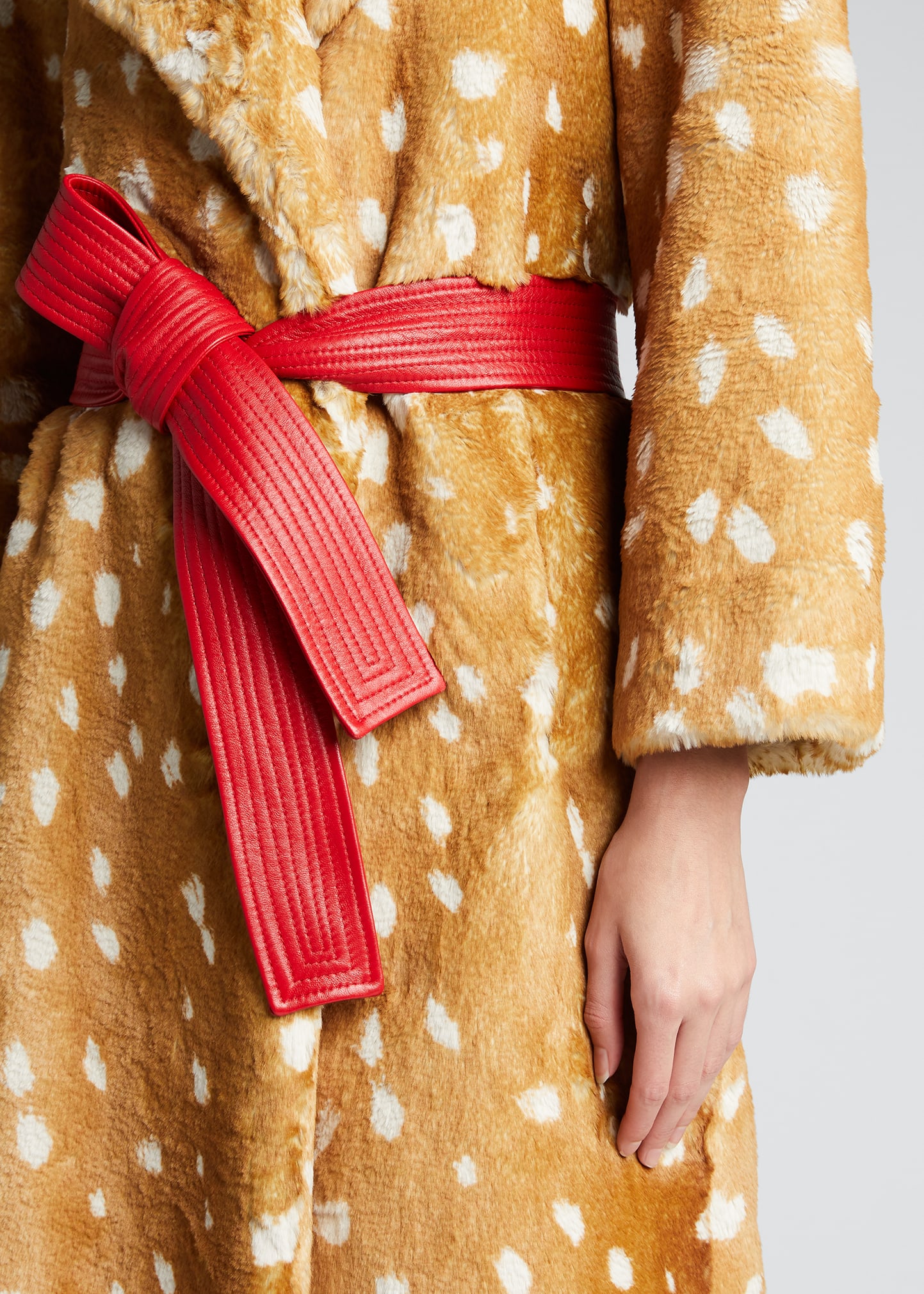 Marc Jacobs The Faux Fur Fawn-Print Coat - Bergdorf Goodman