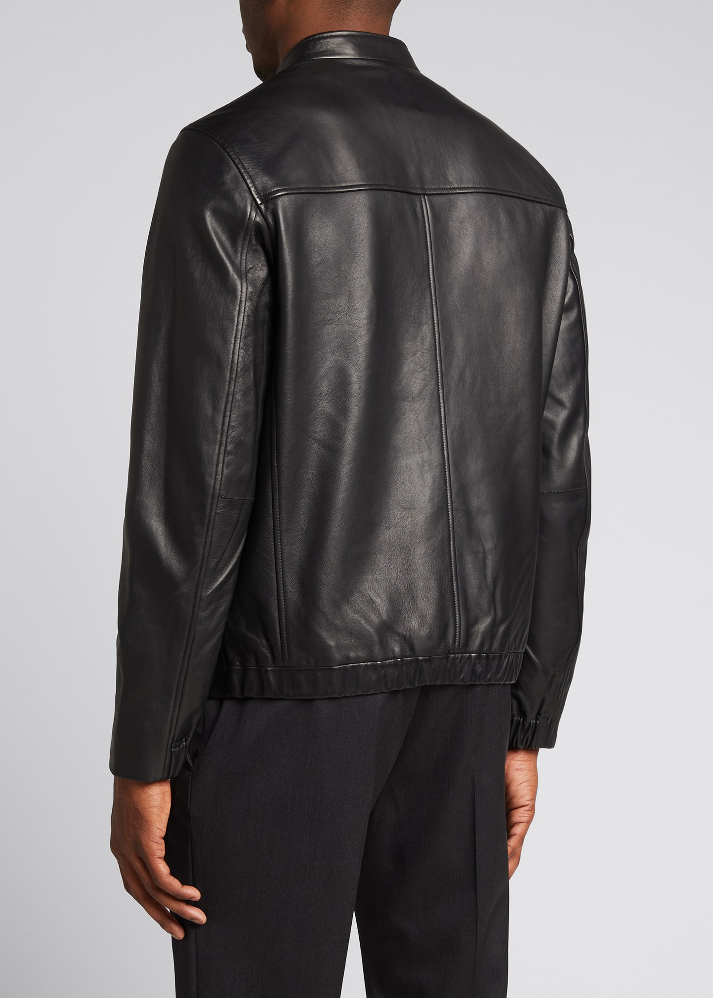 Theory Men's Moore Lamb Leather Jacket - Bergdorf Goodman