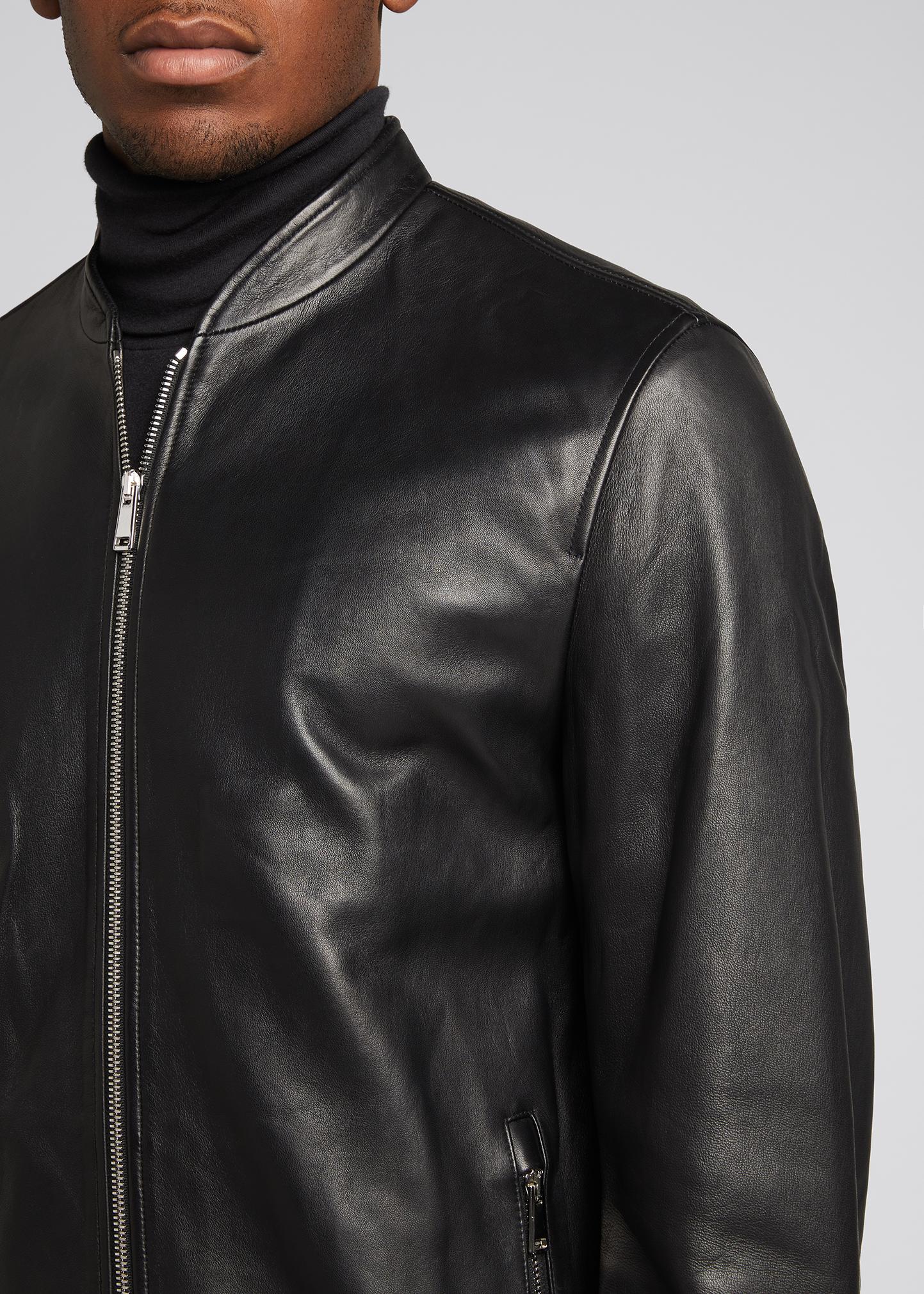 Theory Men's Moore Lamb Leather Jacket - Bergdorf Goodman