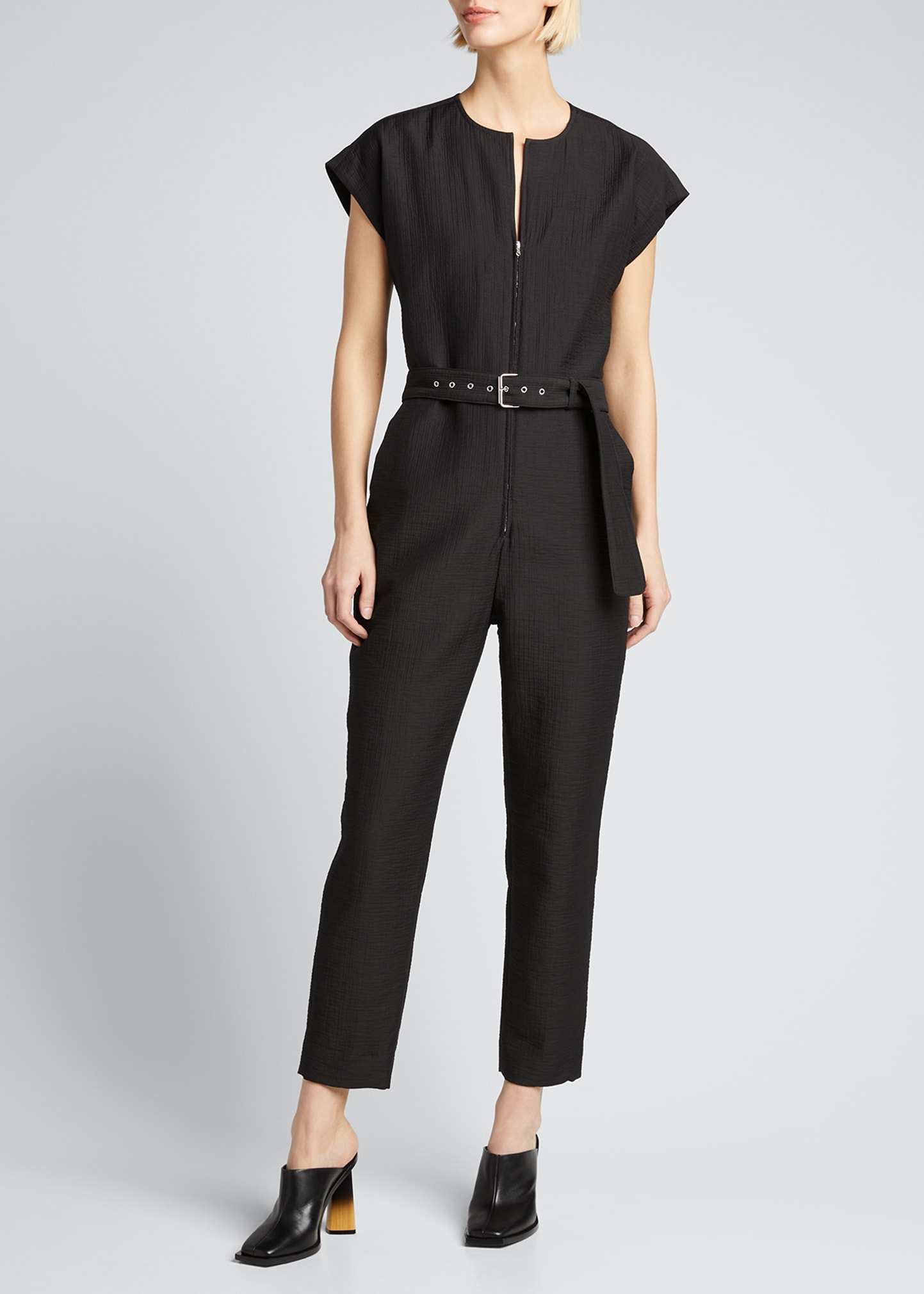 Rachel Comey Ranks Belted Zip-Front Jumpsuit - Bergdorf Goodman