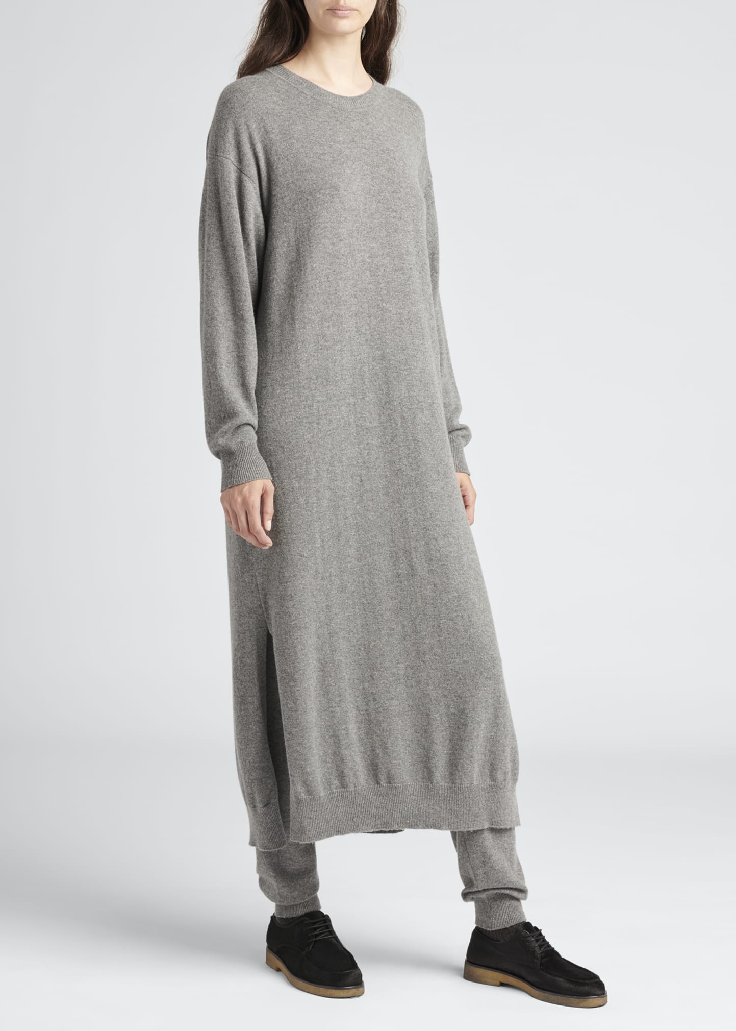 the row knit dress THE ROW Anibale Cashmere Long Sweater Dress