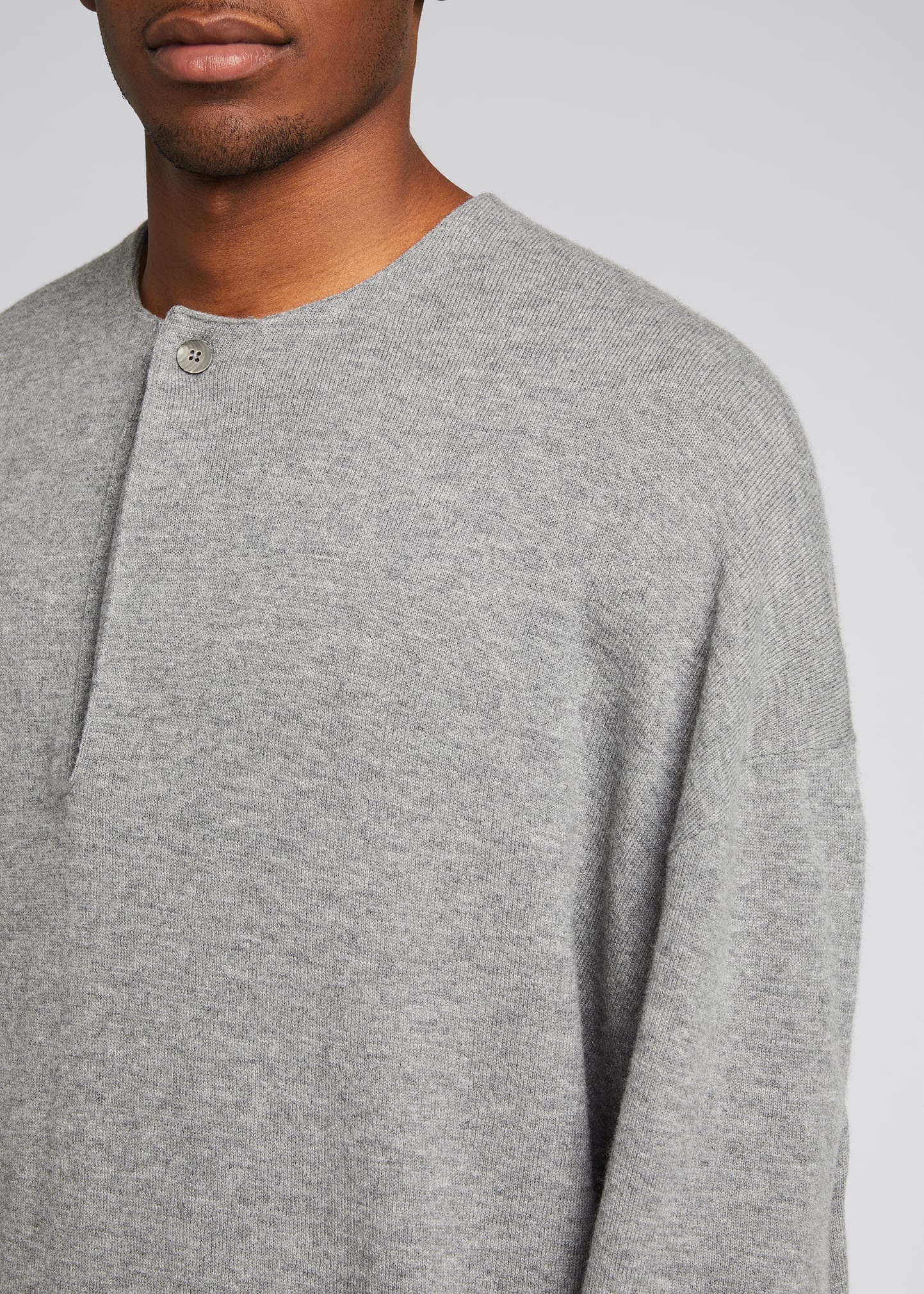 FEAR OF GOD X ZEGNA Men's x Zegna Wool Single-Button Henley