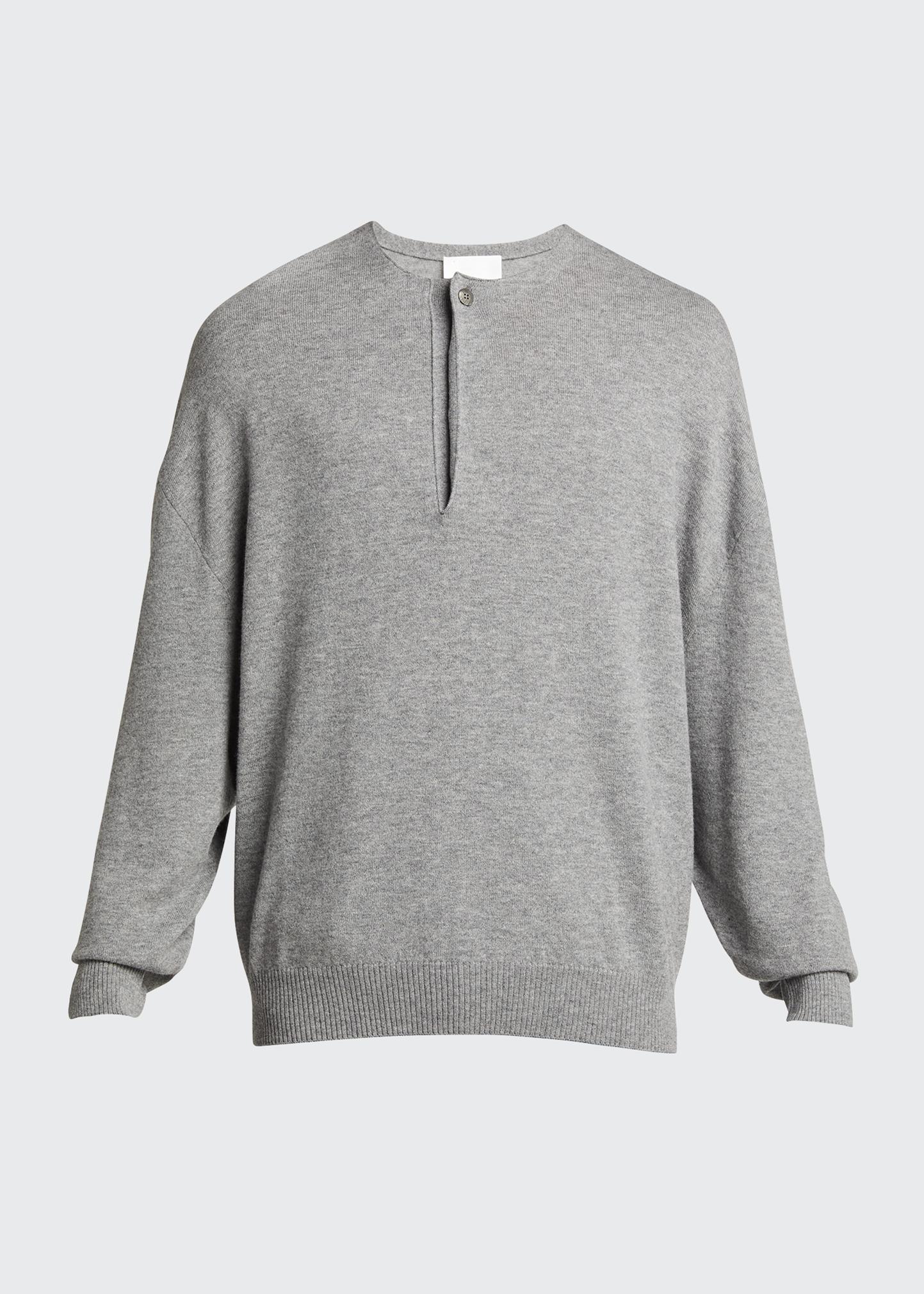 FEAR OF GOD X ZEGNA Men's x Zegna Wool Single-Button Henley