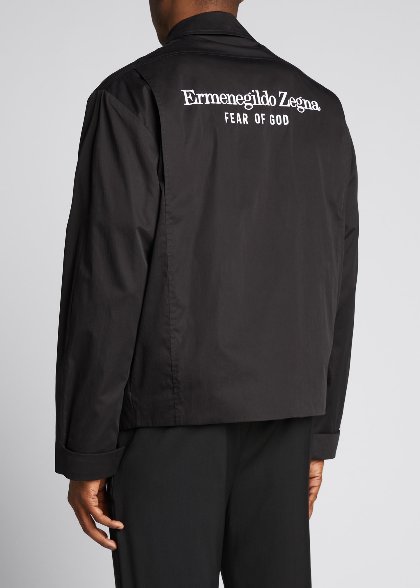 FEAR OF GOD X ZEGNA Men's Logo Zip-Front Coaches Jacket - Bergdorf