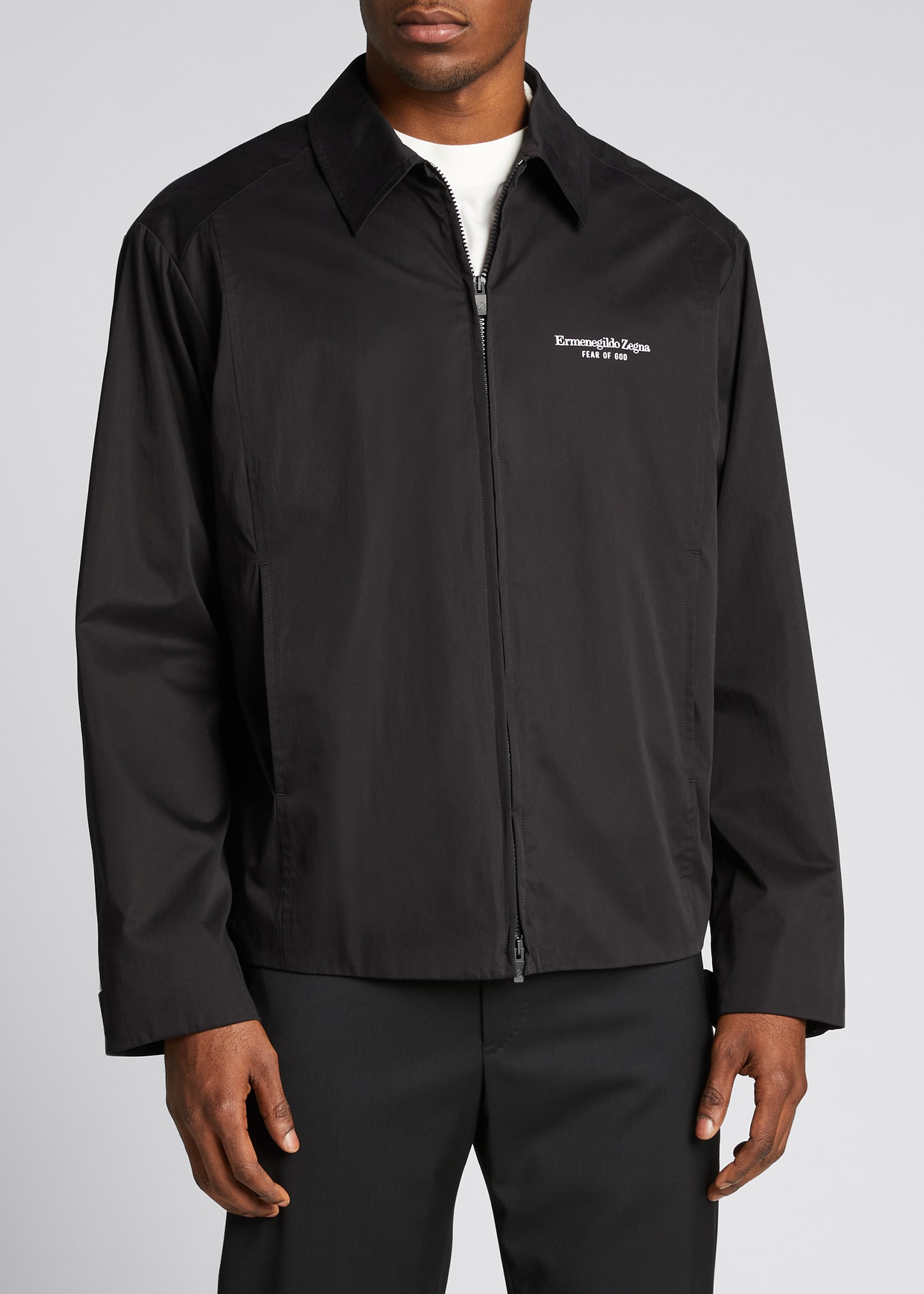 FEAR OF GOD X ZEGNA Men's Logo Zip-Front Coaches Jacket - Bergdorf
