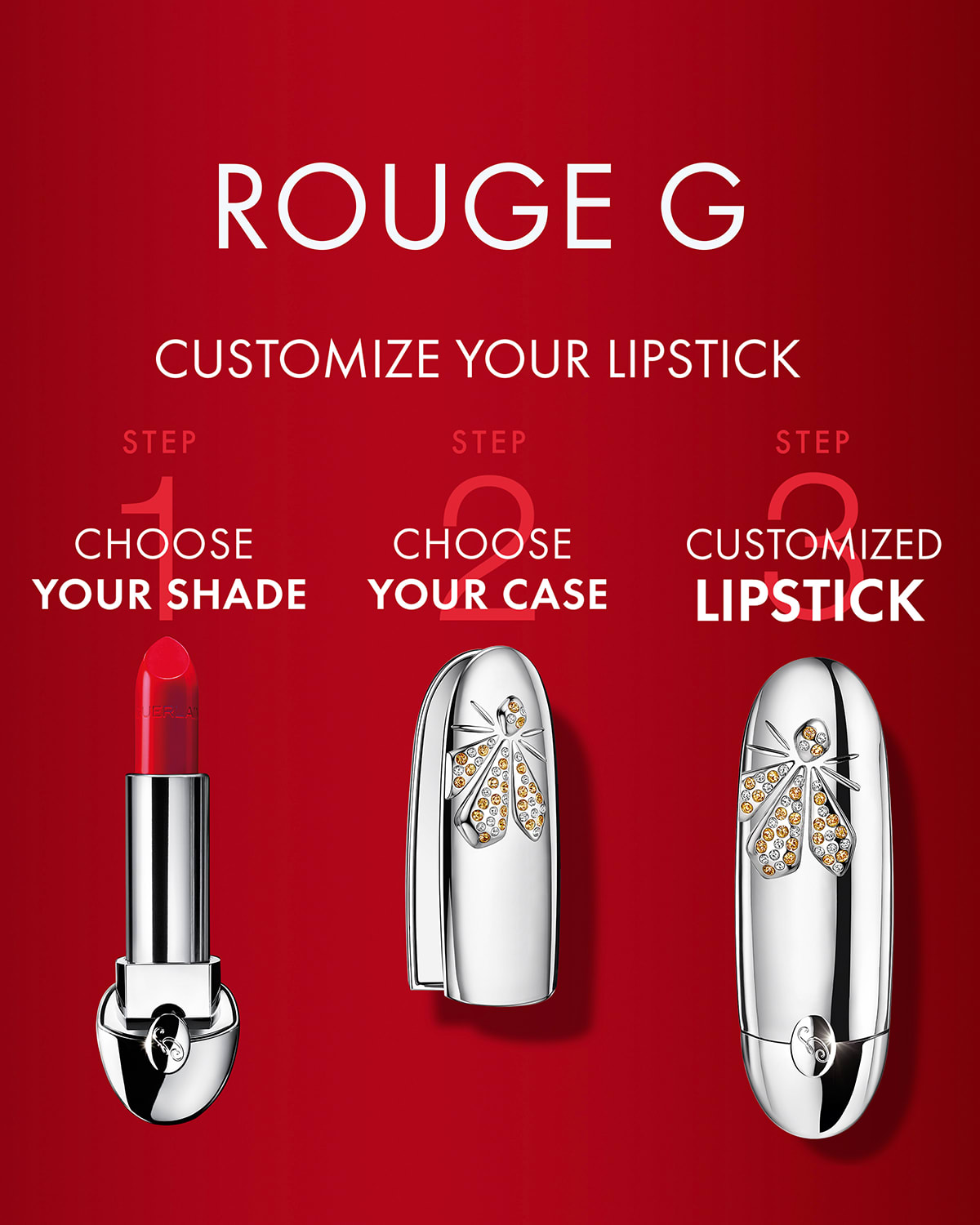 Guerlain Exclusive Rouge G Premium Lipstick Shade %26 Case Gift