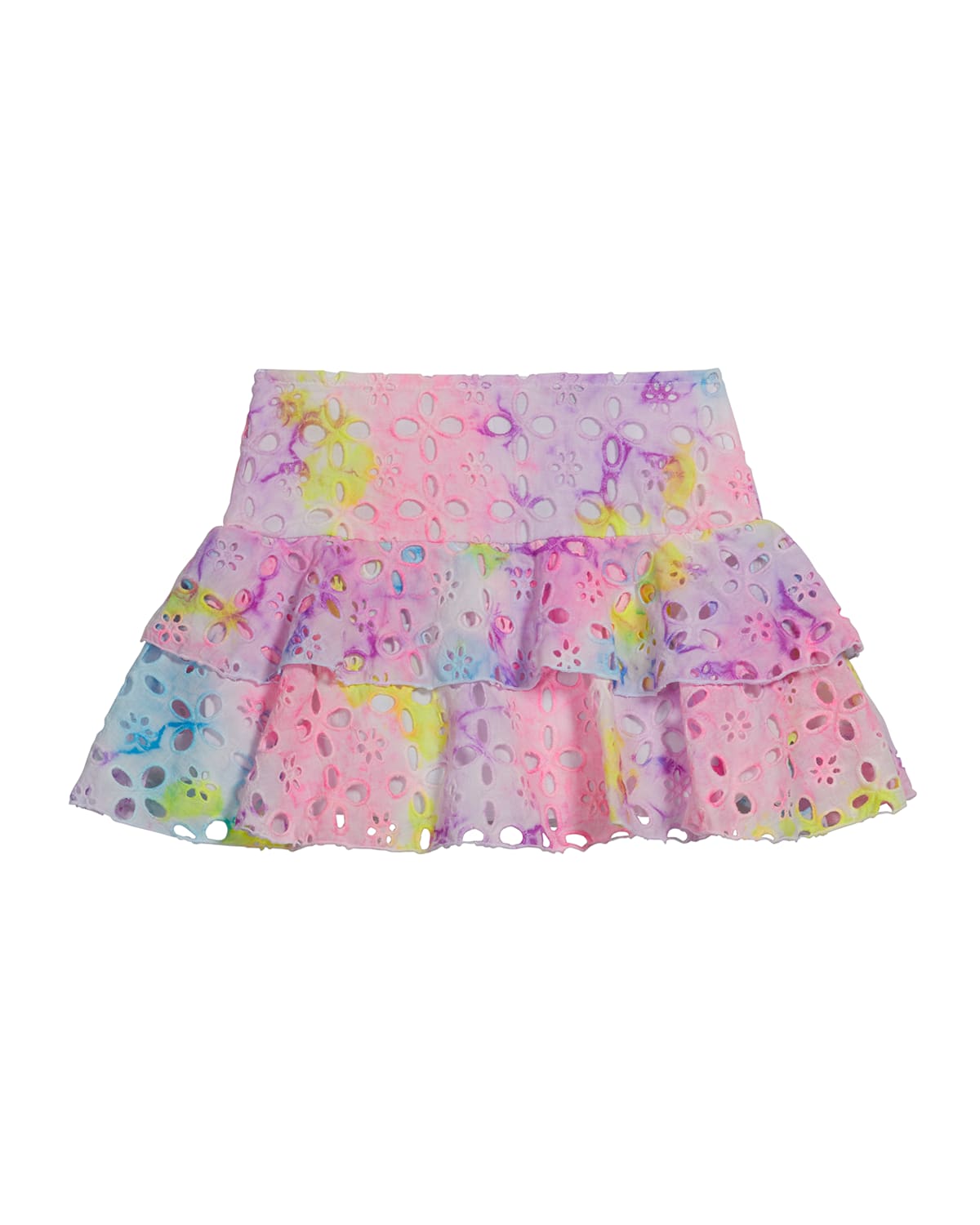 Tie dye skirt with embroidery sales