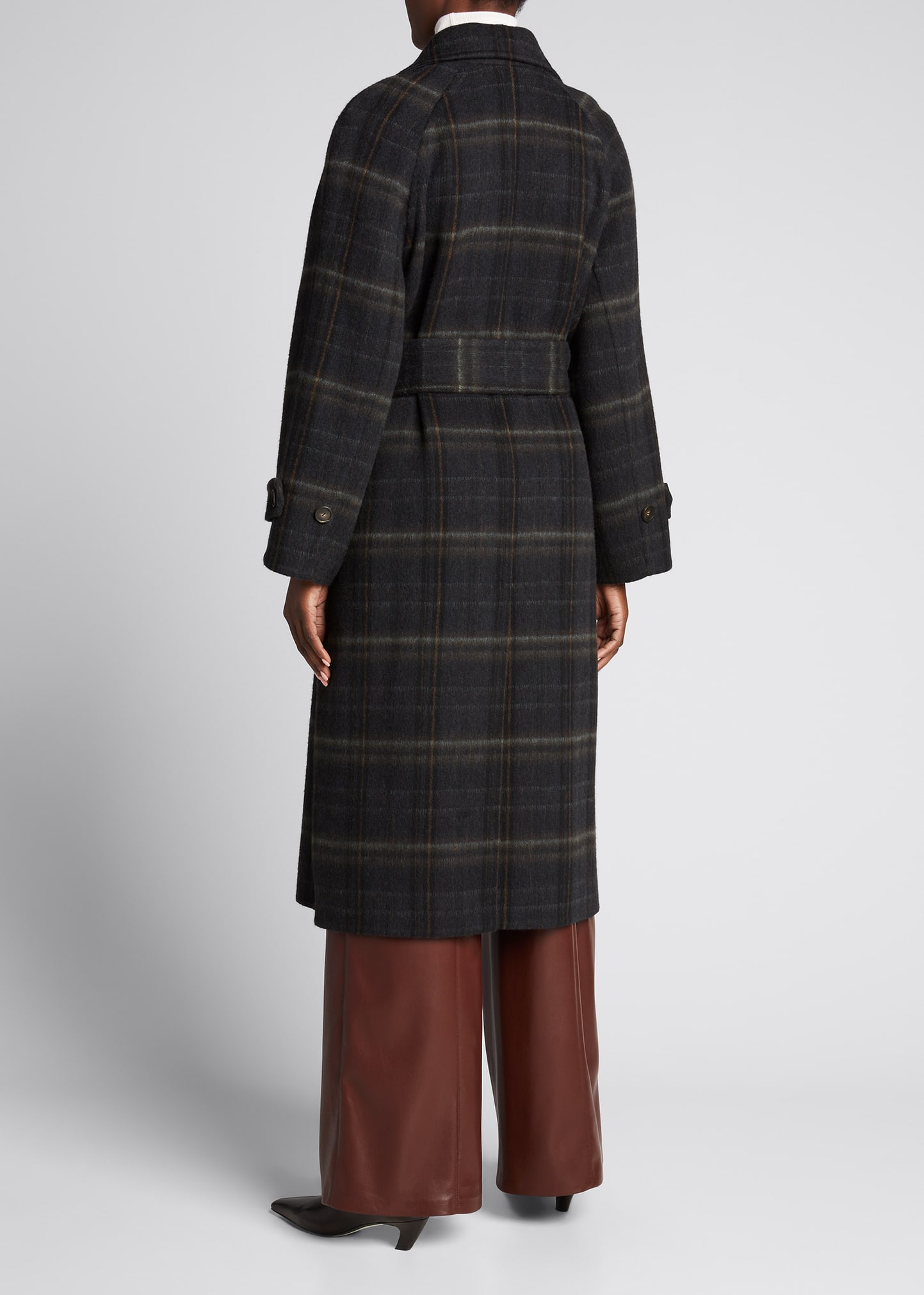 Vince plaid coat sales