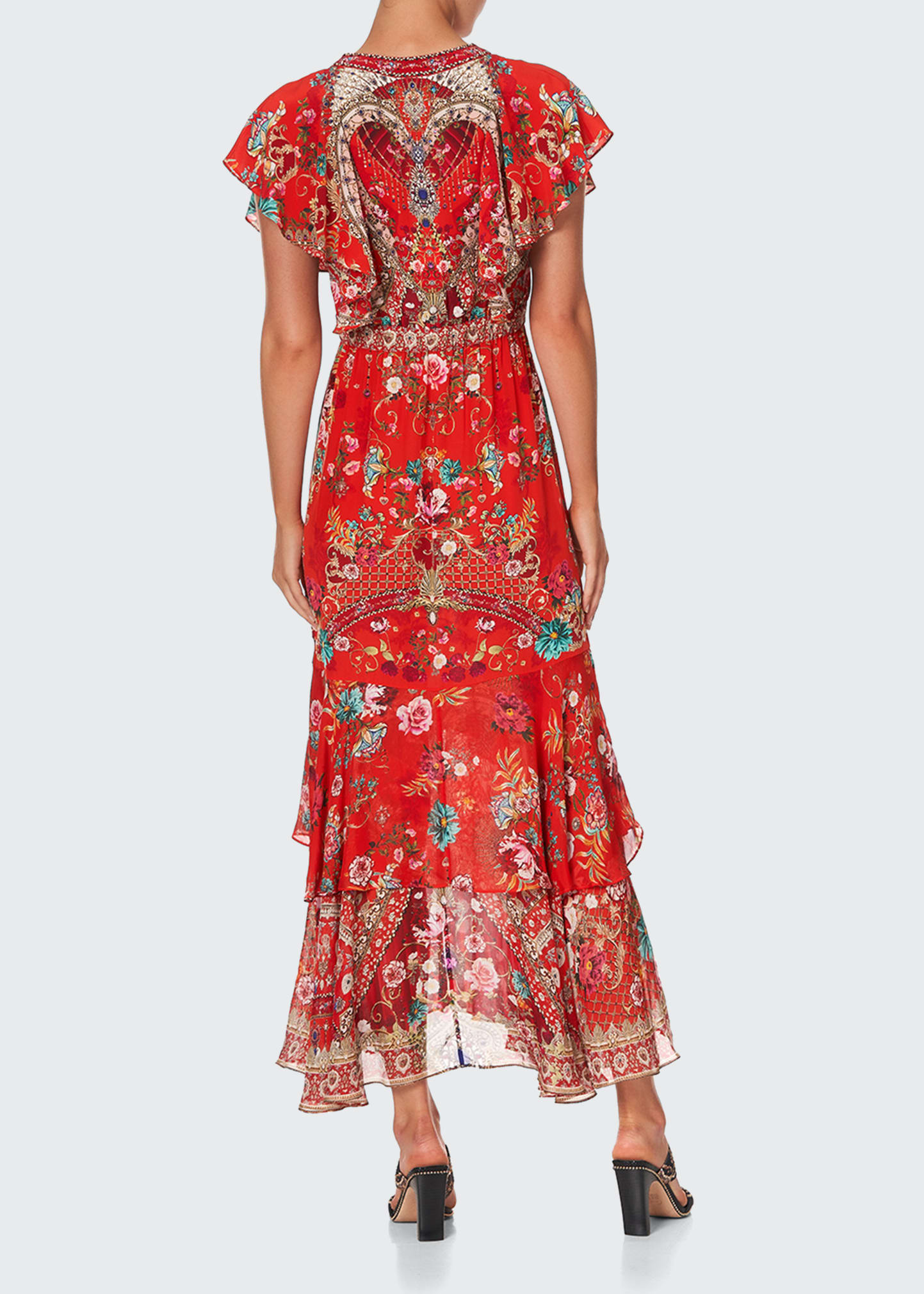 Perri Floral Scarf-Tie Maxi Dress