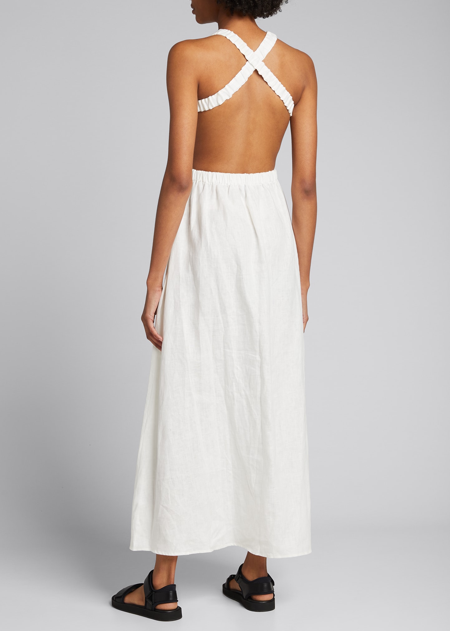 chinese dress ladies Ariana Strapless Lace Maxi Dress Shop American Threads Boutique Off White / L